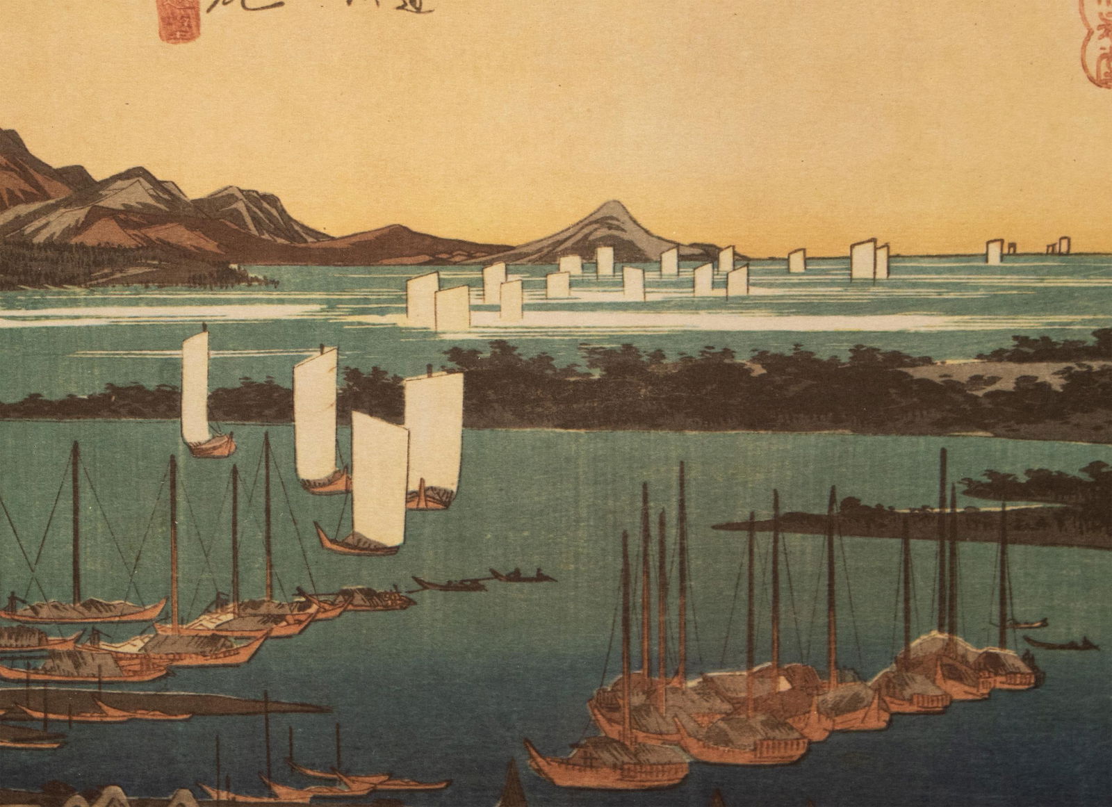 1960 After Hiroshige "The 53 Stations of Tokaido Road: 18th Station", French Ukiyo-E Print - 9