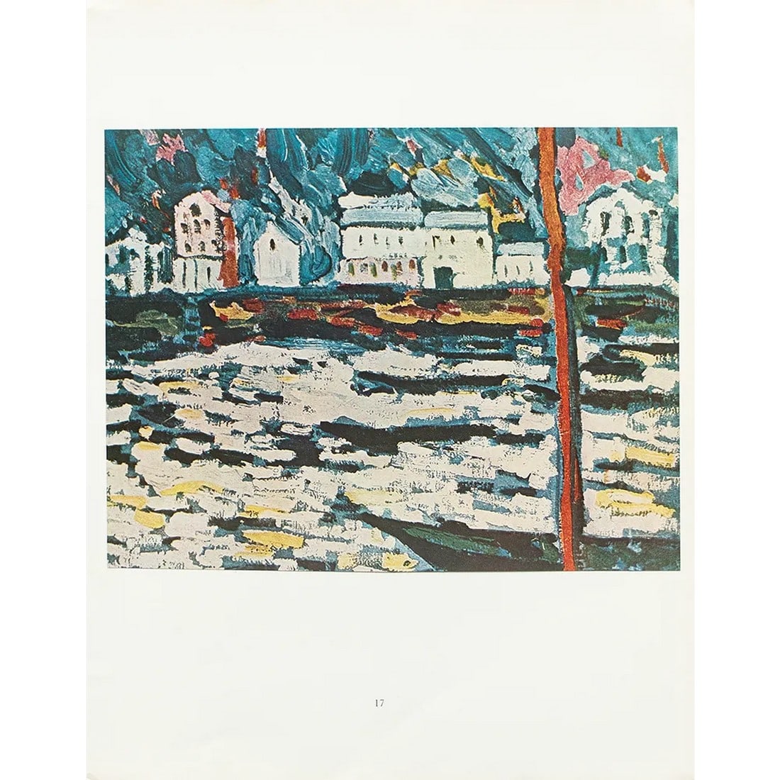 1950s After Maurice De Vlaminck "Reflections of Sunlight", Full-Color Print: An excellent reproduction full-color print after painting "reflections of Sunlight" (1907) by Maurice de Vlaminck. Comes from an art folio published and printed in Japan, in the late 1950s. Printed