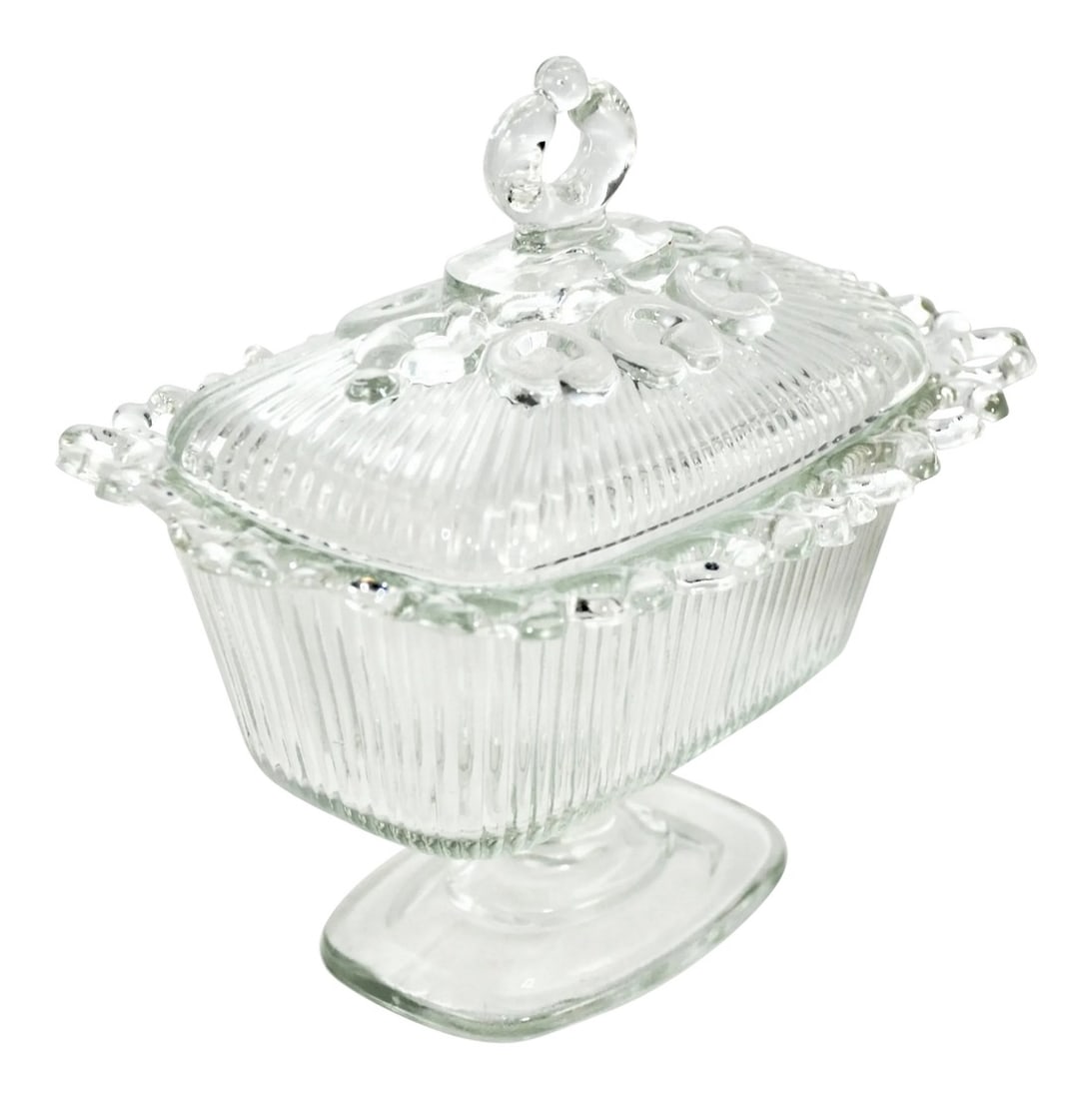 Loop Rim Glass Pedestal Box (1 of 6)