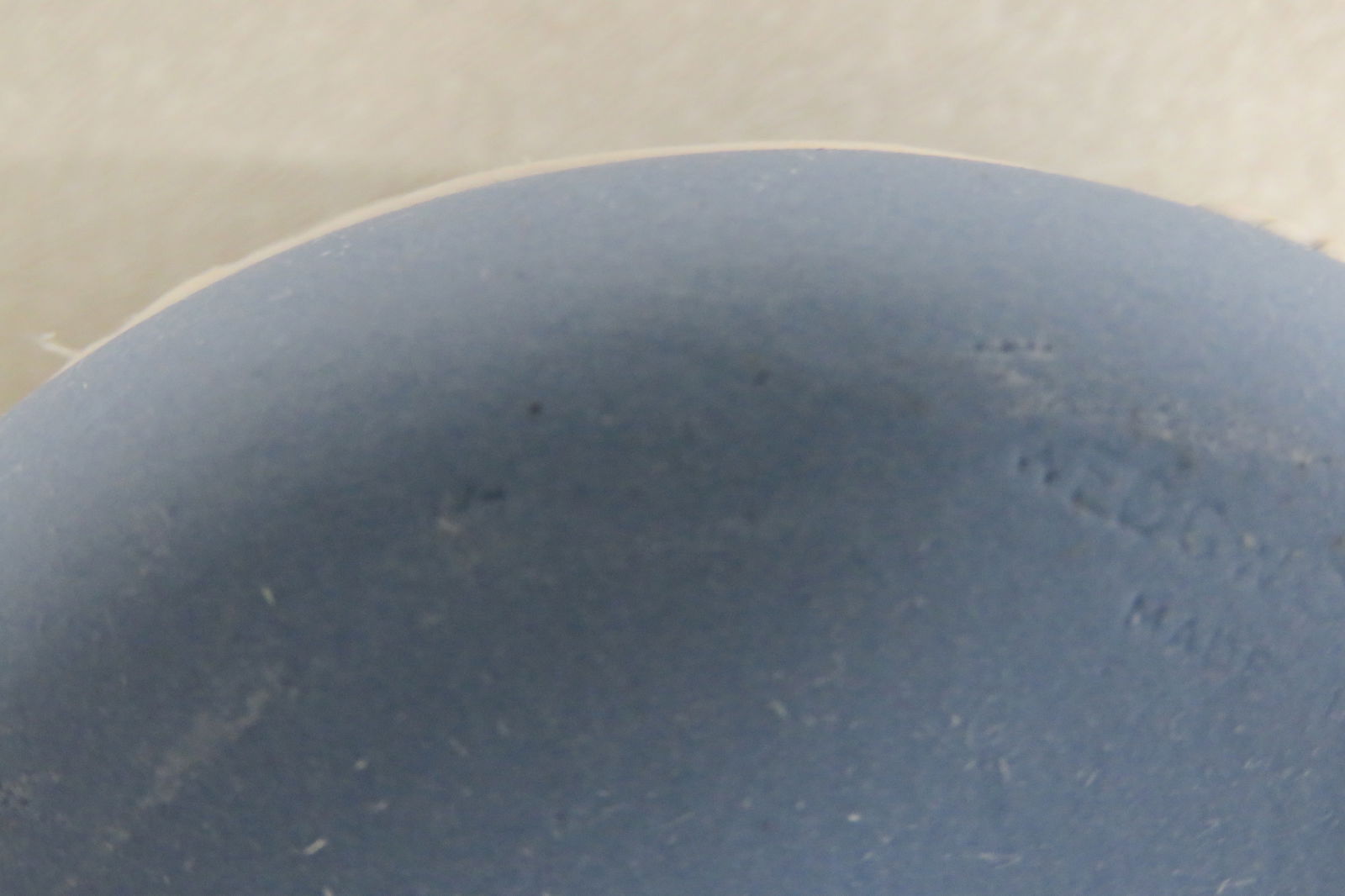 Wedgwood Blue Jasperware Pegasus Kidney Shaped Trinket Box Made in England - 7