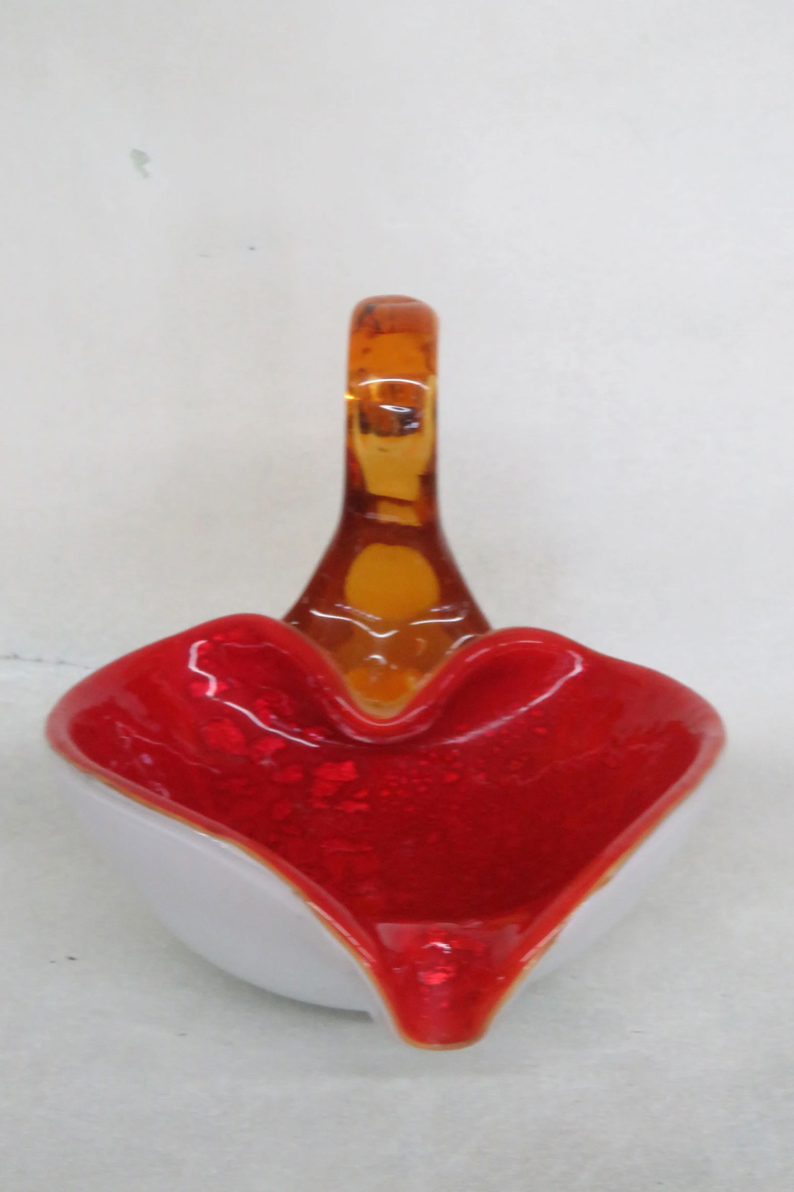 Art Glass Murano Style Decorative Swan Bird Candy Dish Bowl Figurine - 11