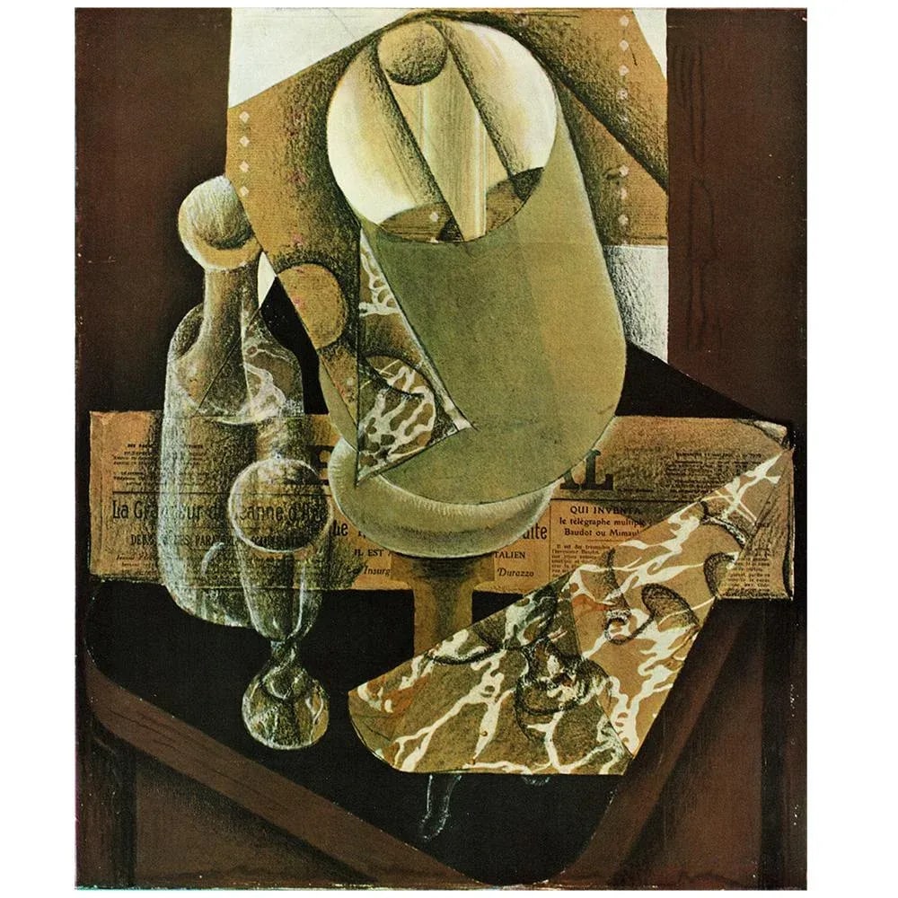 1940s After Juan Gris "The Lamp" Cubist Full-Color Print From Geneva - 4