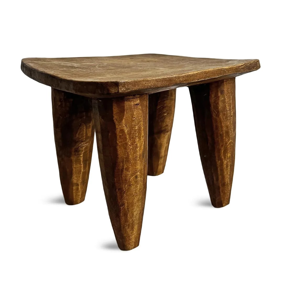 Small Vintage Nupe Wood Stool - 2