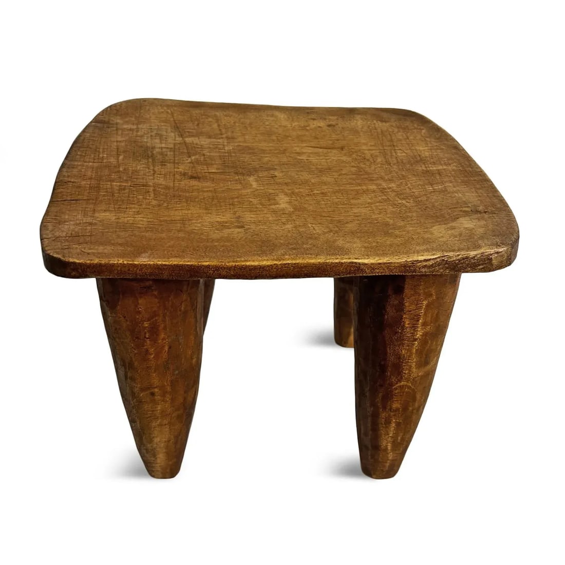 Small Vintage Nupe Wood Stool - 3