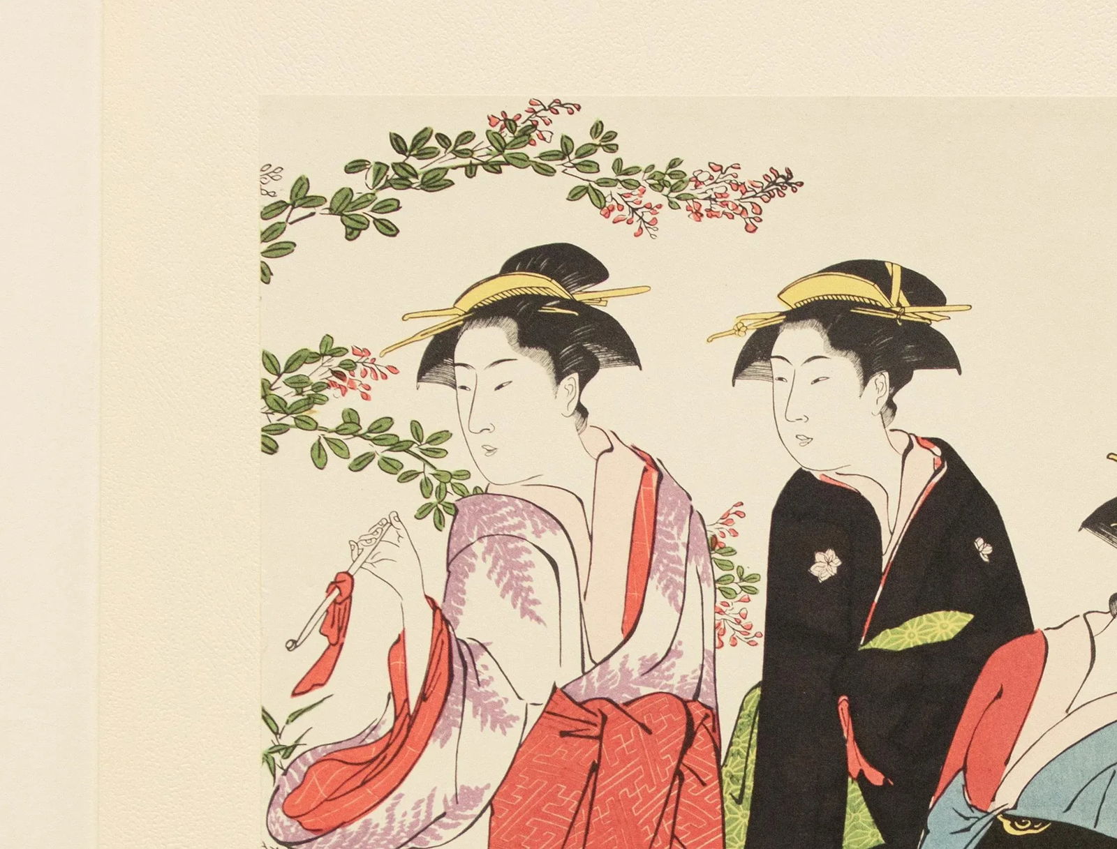 1964 After Kiyonaga "Bush-Clover Garden", Full-Color Print From Japan - 6