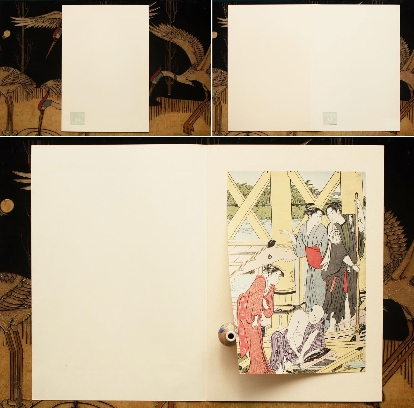 1964 After "Kiyonaga Pleasure Boating Under the Okawa Bridge", Full-Color Print From Japan - 2