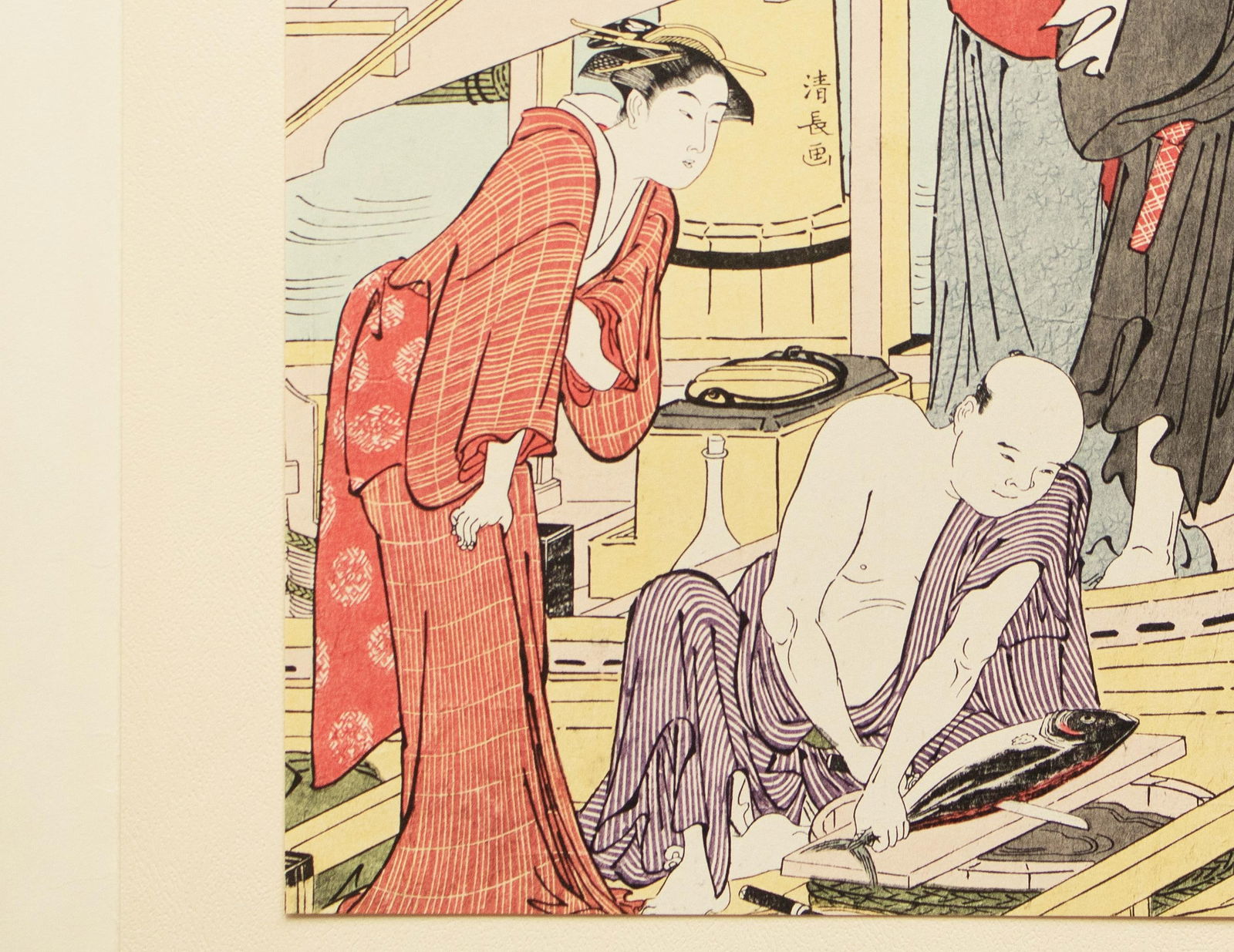 1964 After "Kiyonaga Pleasure Boating Under the Okawa Bridge", Full-Color Print From Japan - 6