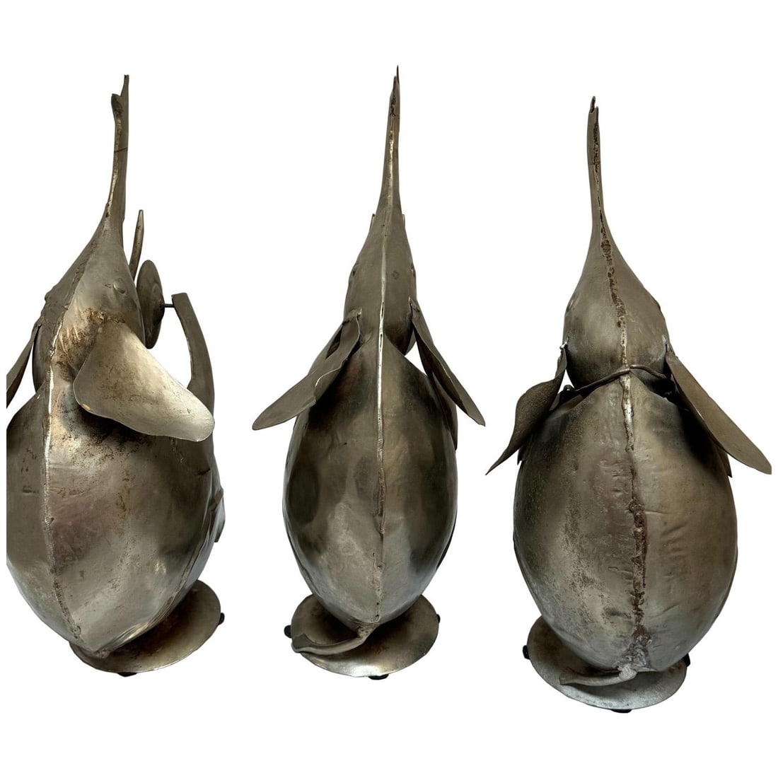 Vintage Metal Elephants Playing Musical Instruments - Set of 3 - 3