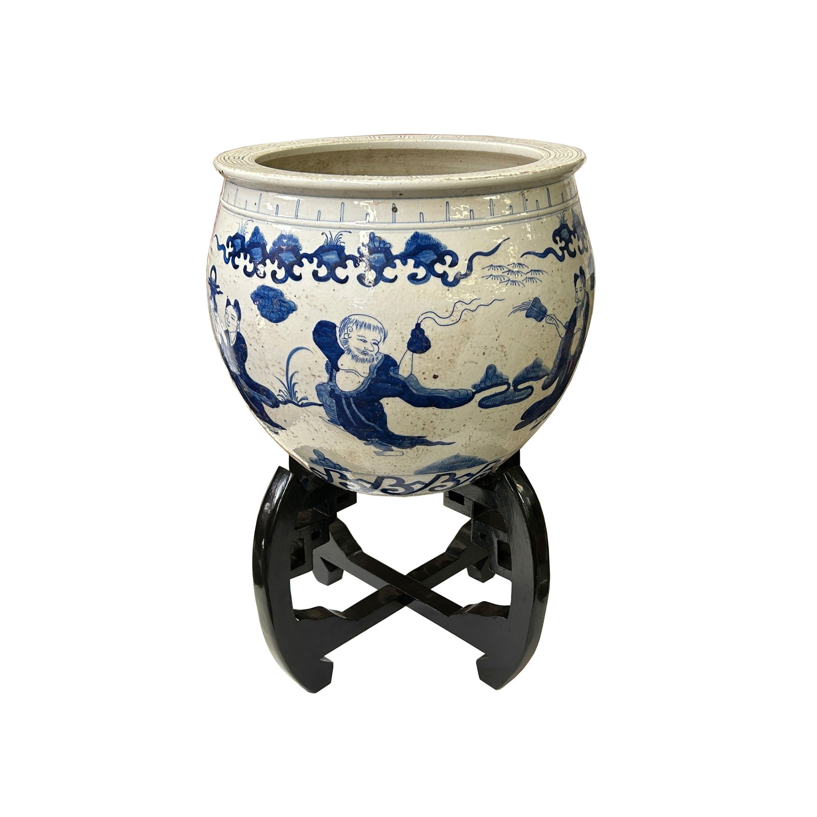 10.5" Black 4 Tall Legs Round Curve Body Wood Display Stand Riser - 2