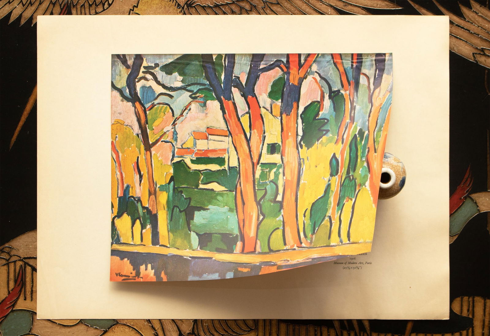 1940s After Maurice De Vlaminck, "The Red Trees", Period Swiss Offset Lithograph - 5