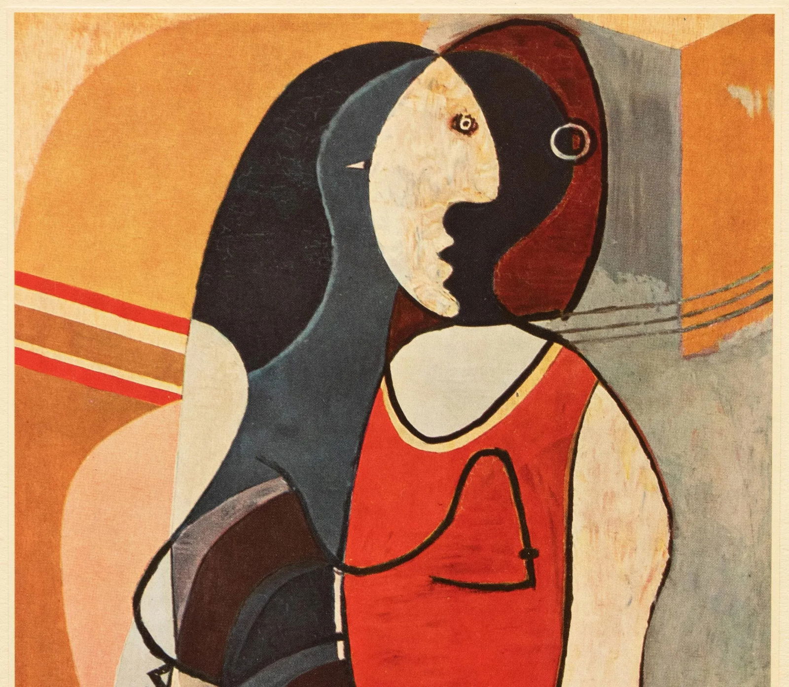 1960s After Pablo Picasso, "Seated Woman" Period Full-Color Print - 3