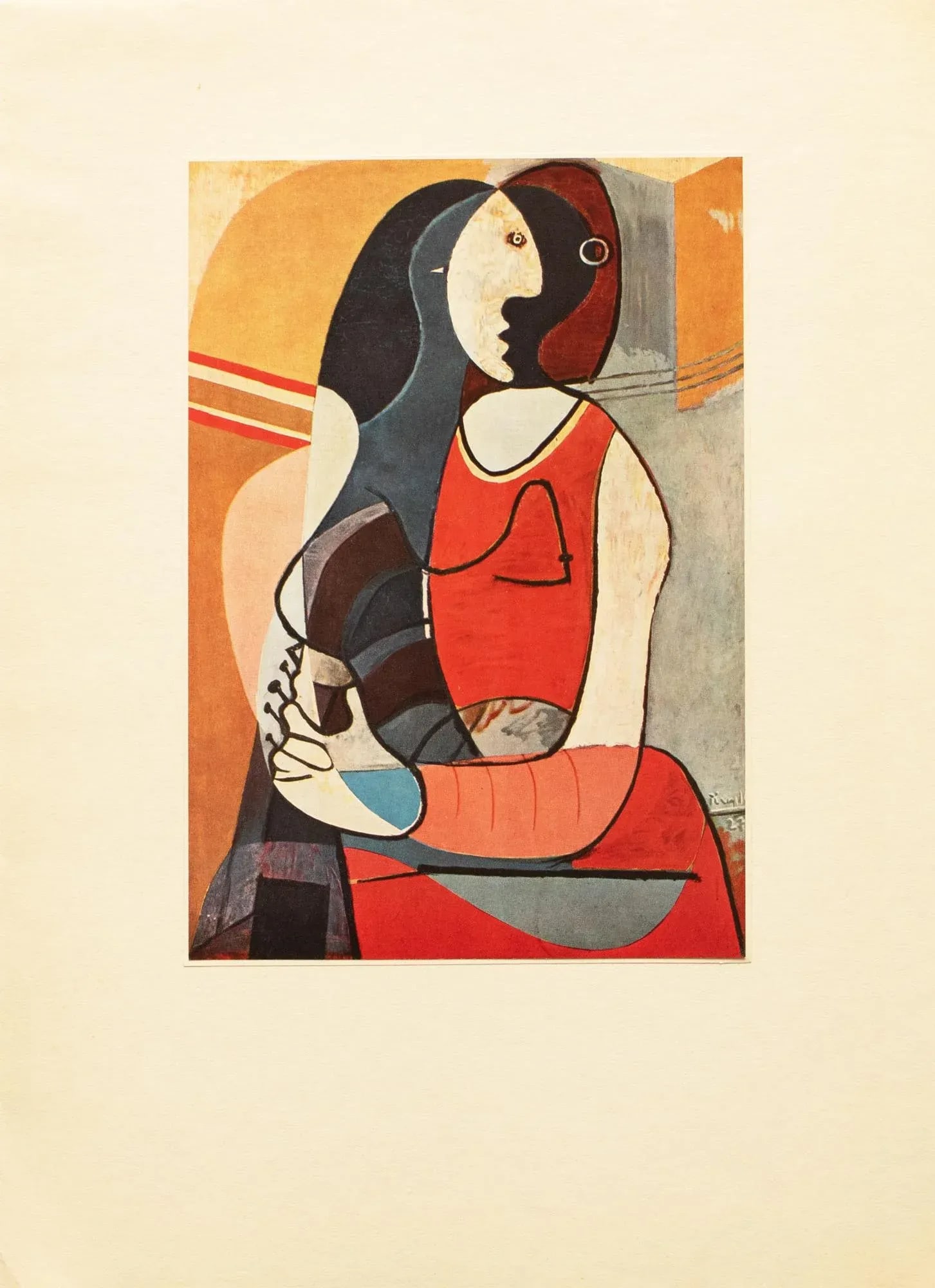 1960s After Pablo Picasso, "Seated Woman" Period Full-Color Print - 5