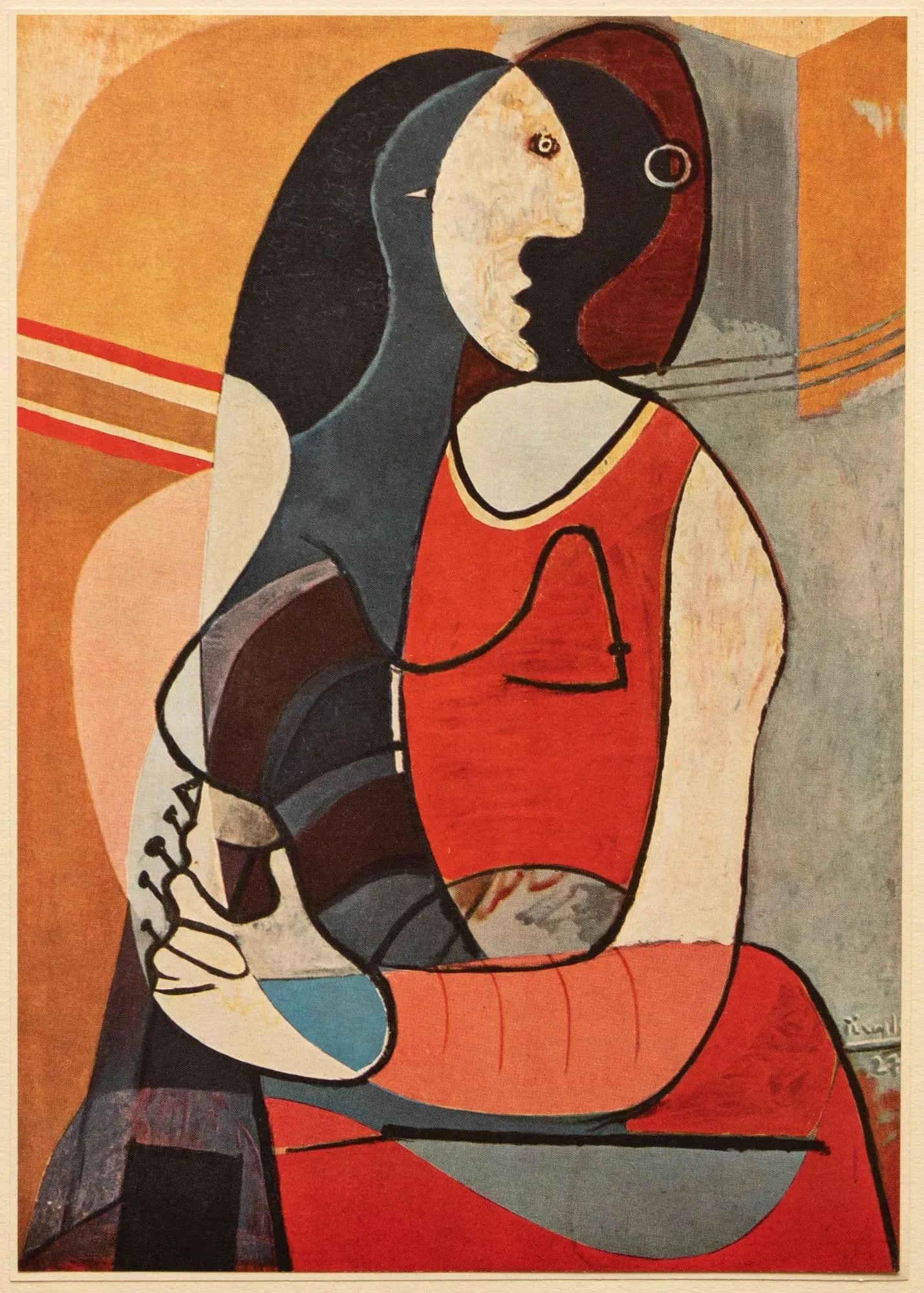 1960s After Pablo Picasso, "Seated Woman" Period Full-Color Print - 9