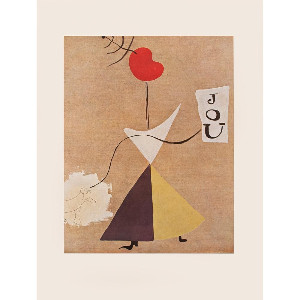 1940s After Joan MirÃ³, "Woman, Journal, Dog" First Edition Period Swiss Offset Lithograph - 6