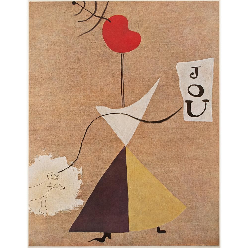 1940s After Joan MirÃ³, "Woman, Journal, Dog" First Edition Period Swiss Offset Lithograph - 7