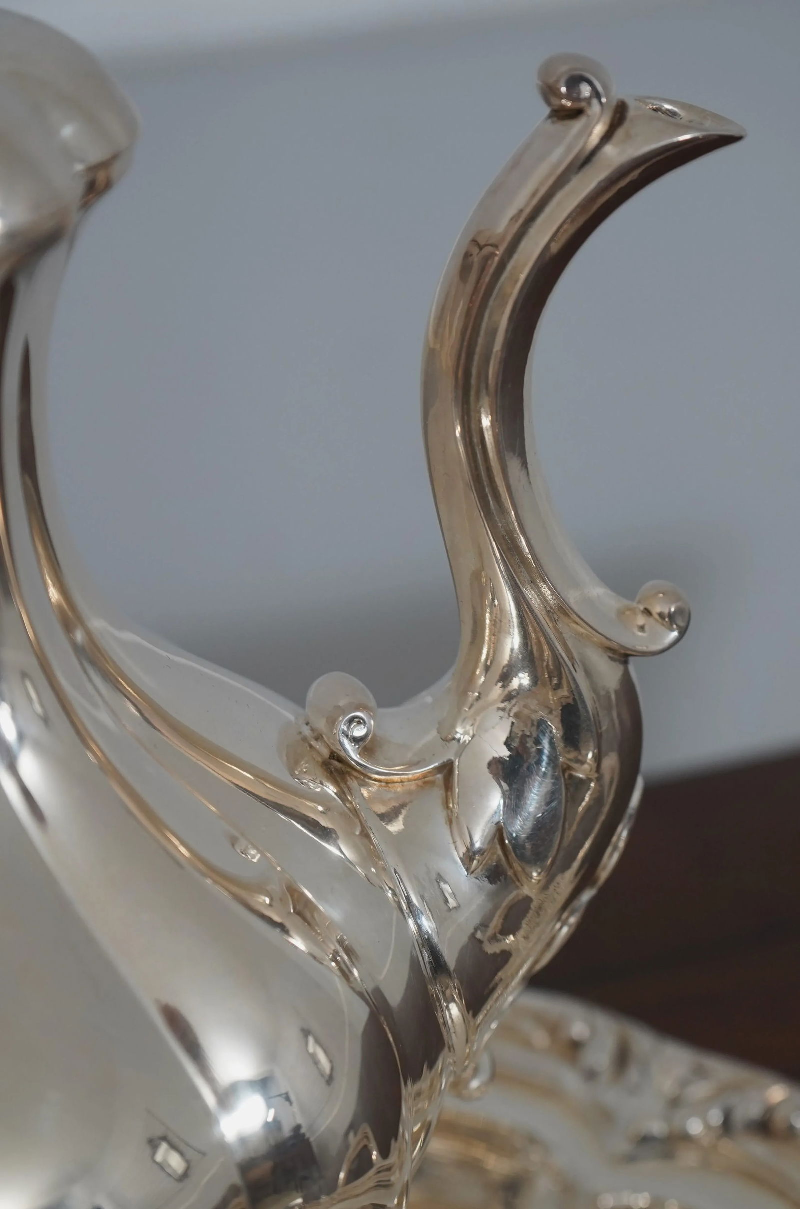 1970s Reed & Barton Winthrop Silver Plate Tea Set With Tray- 4 Pieces - 7