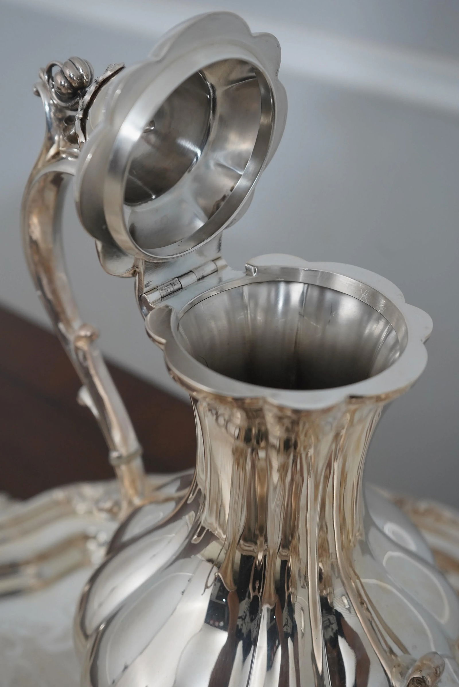 1970s Reed & Barton Winthrop Silver Plate Tea Set With Tray- 4 Pieces - 8