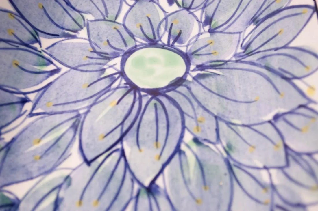 Beth Breyen for Royal Copenhagen Fajance Porcelain "Floral" Dish - 4