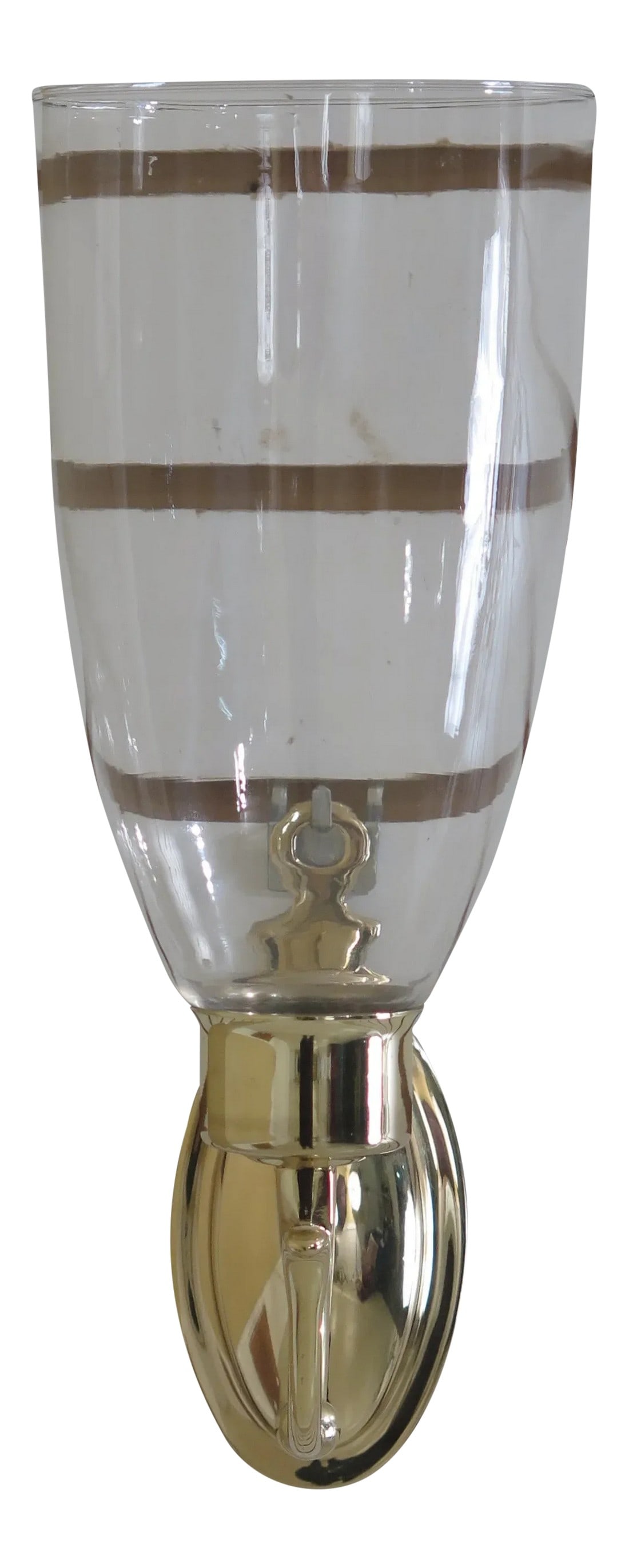 1990s Brass Single Arm Candelabra Wall Sconce (1 of 7)