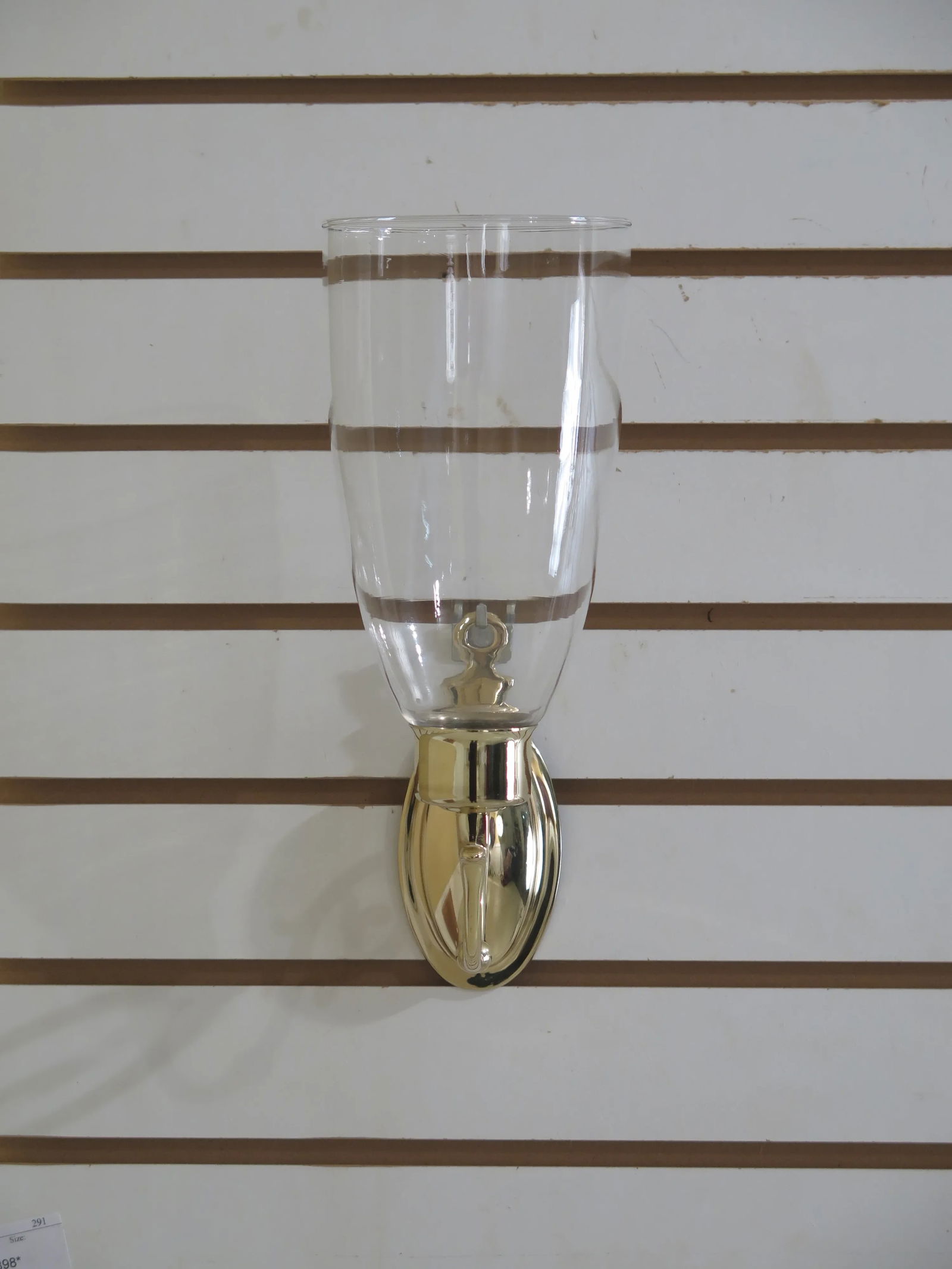 1990s Brass Single Arm Candelabra Wall Sconce - 7