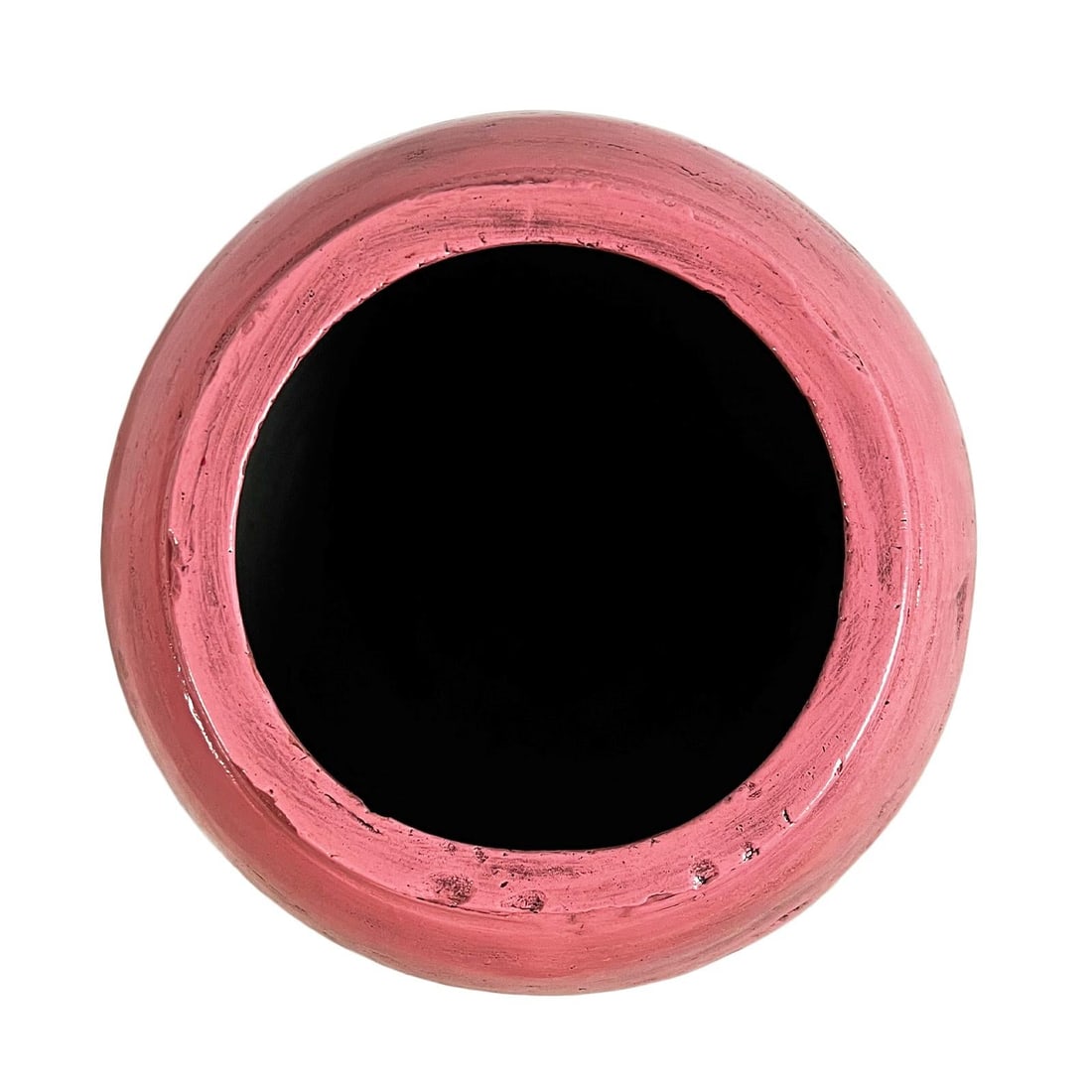 Vintage Pink Glaze Terra Cotta Pot - 3