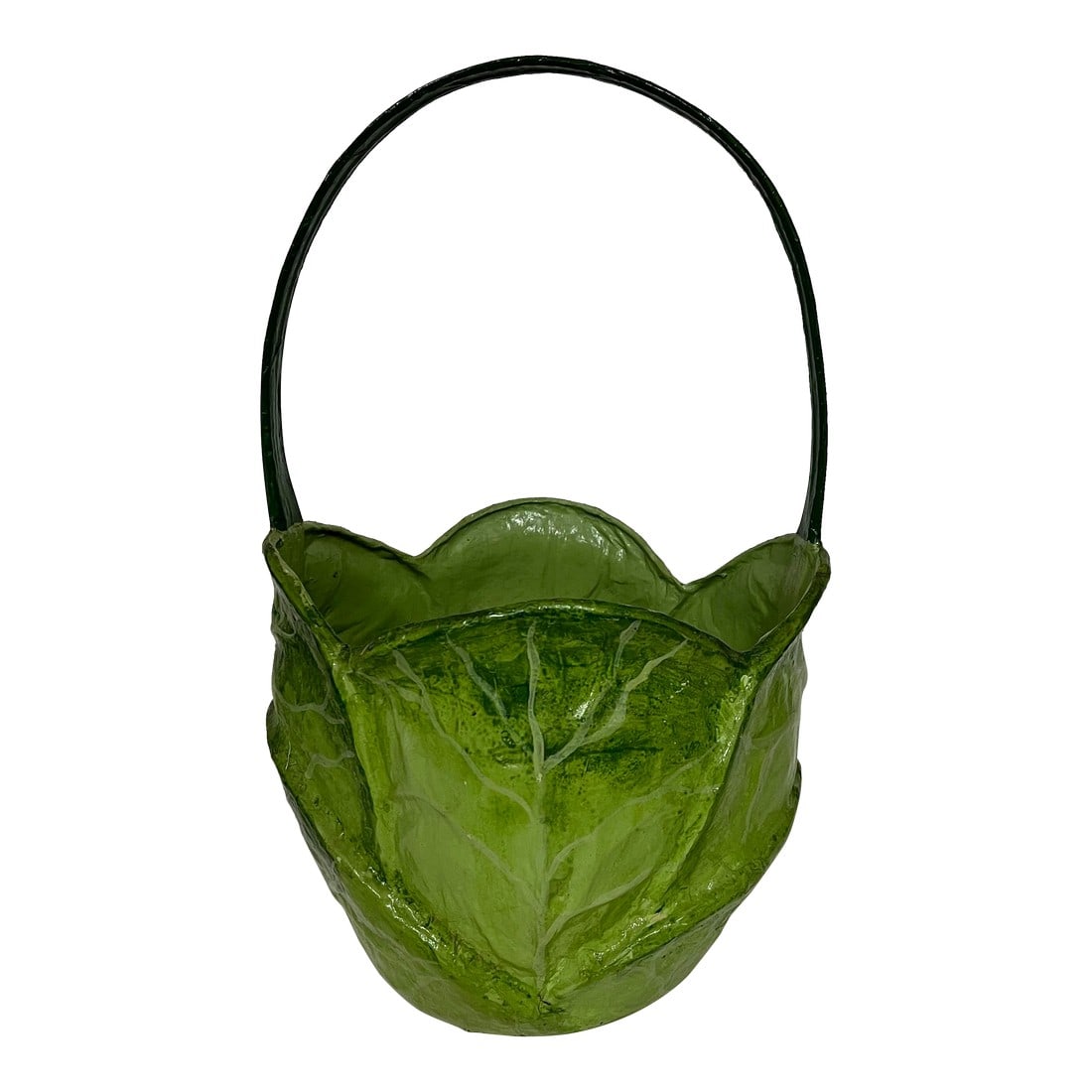 Vintage Handcrafted Cottage Core Paper Mache Cabbage Cachepot (1 of 10)