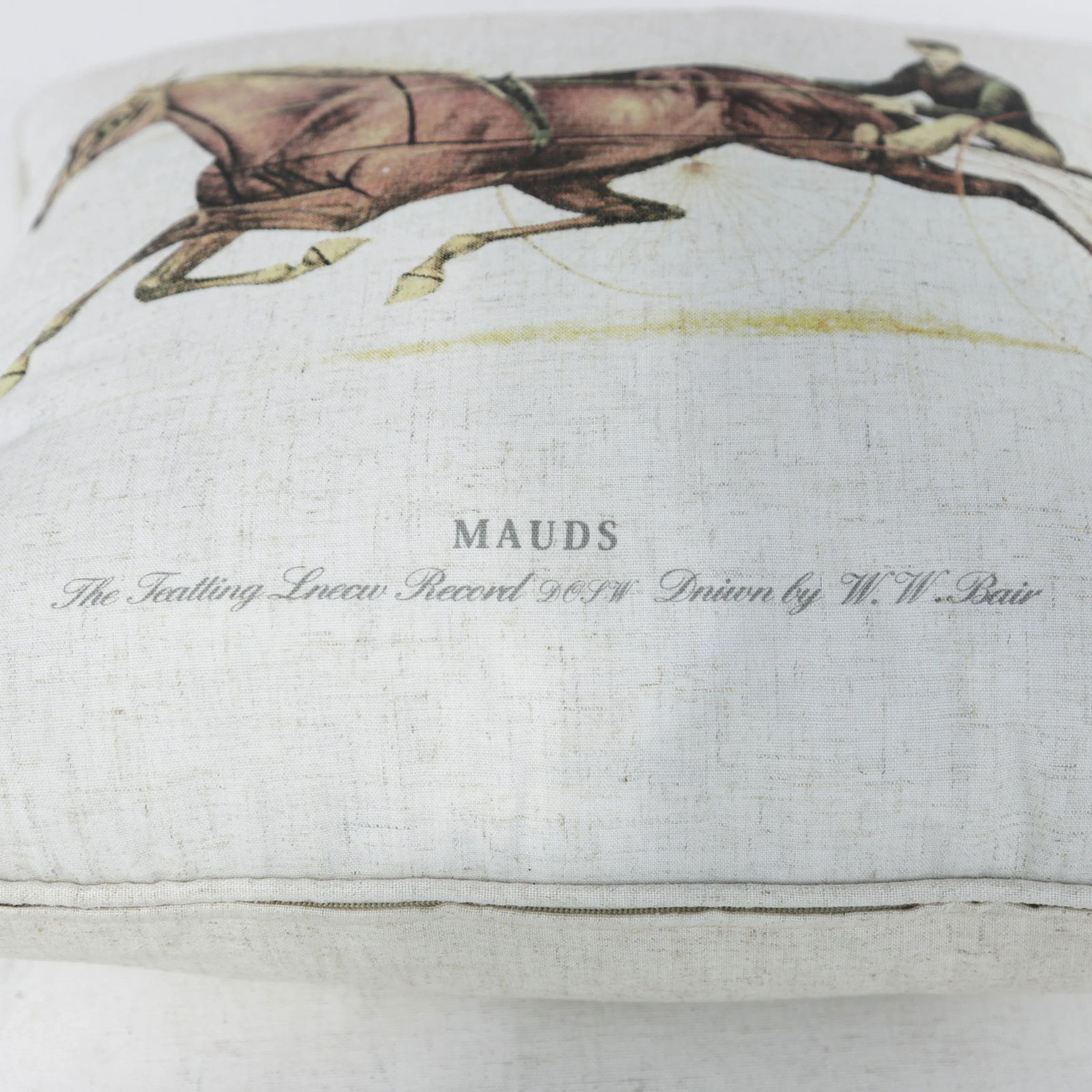 Equestrian Style Vintage Horse and Carriage Pillow - 5