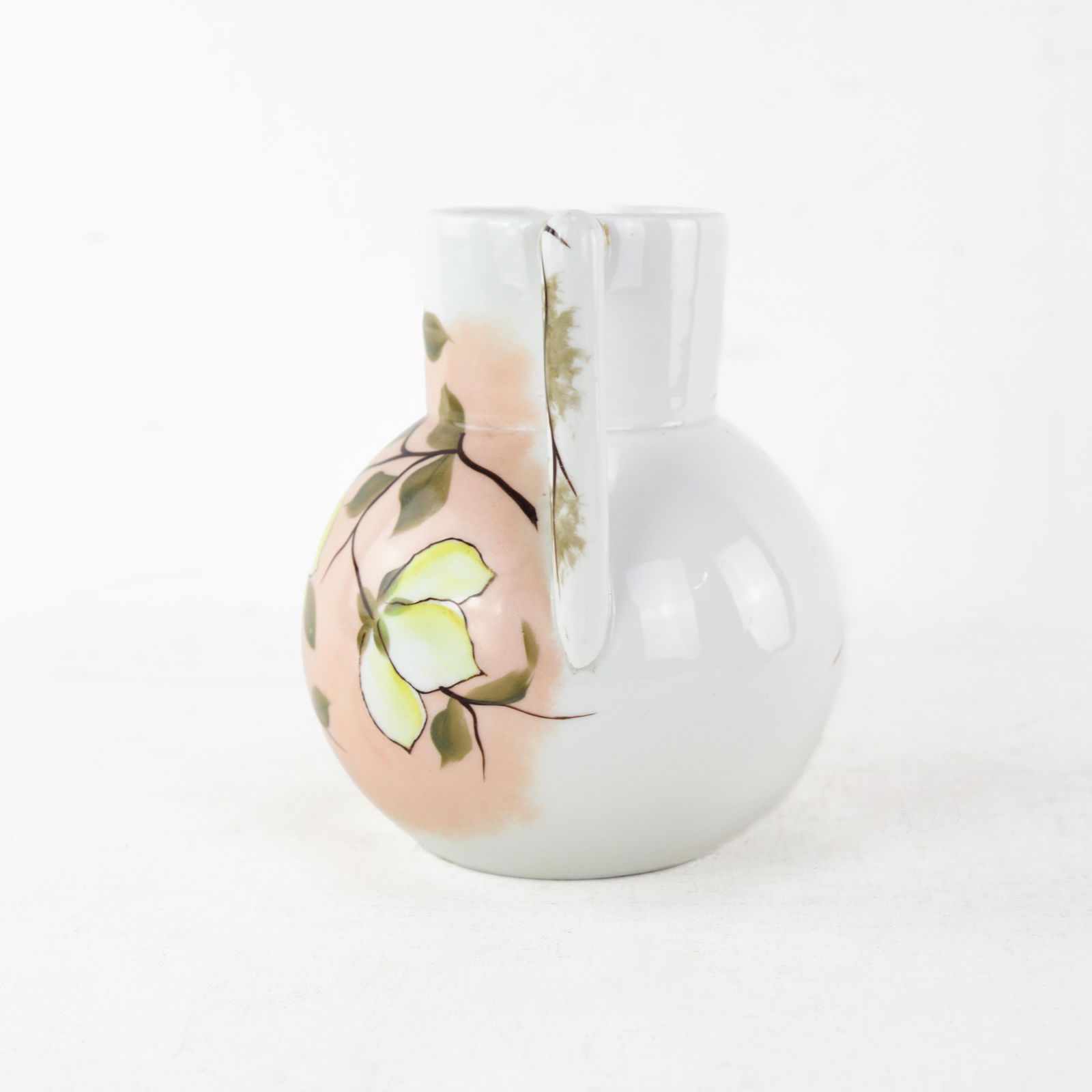 Vintage Hand-Painted Floral Porcelain Pitcher With Bold Yellow Blossoms - 3