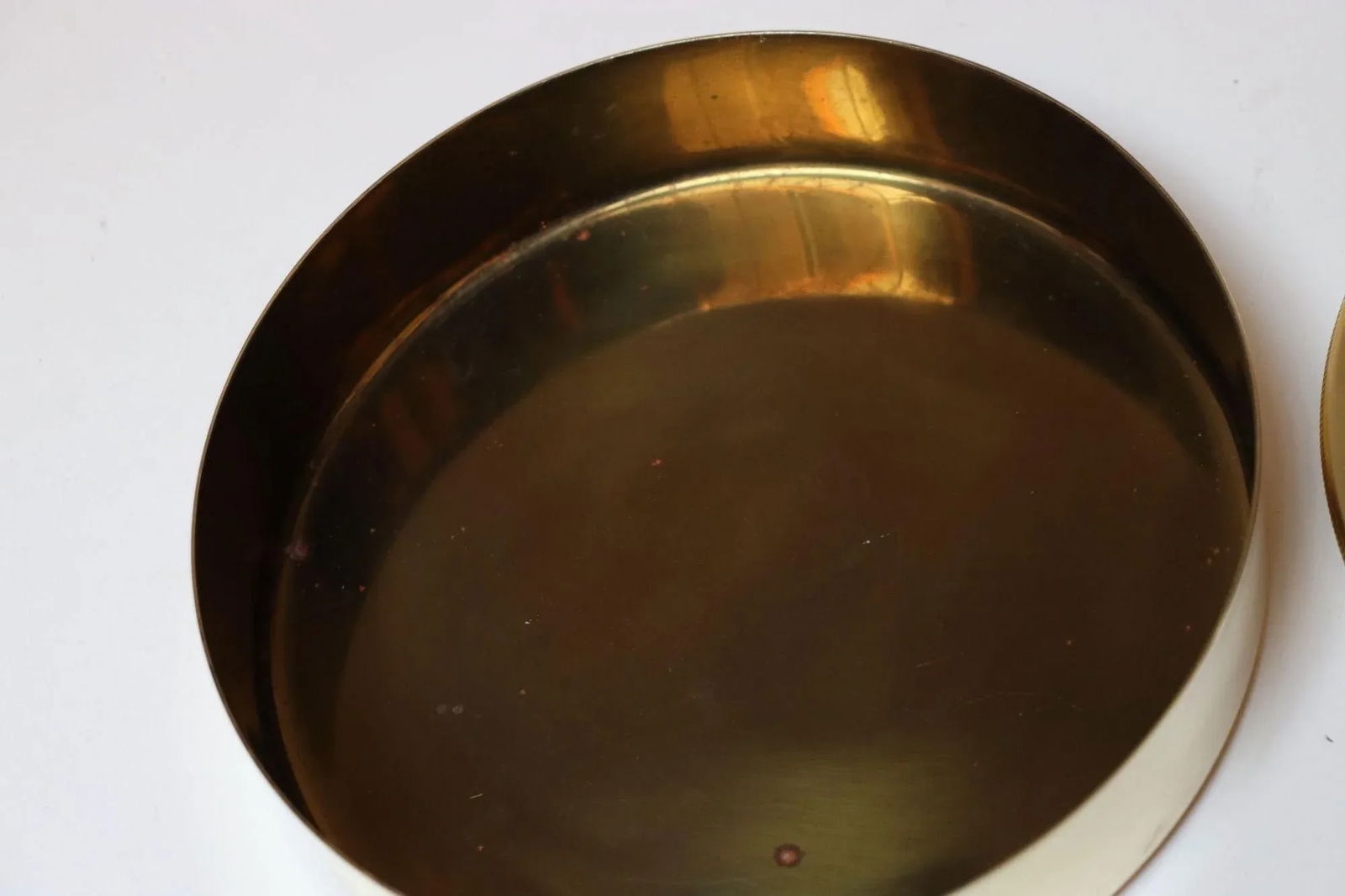 Vintage Brass Decorative Lidded Bowl / Round Keepsake Box by Beau Monde - 10