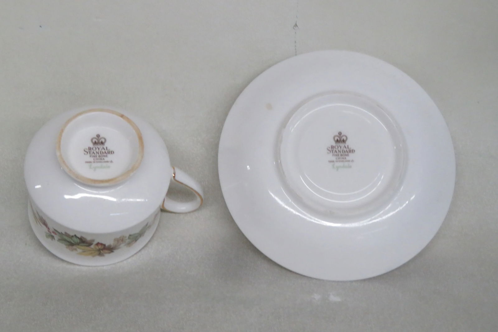 Royal Standard Lyndale England Tea Cup Saucer and 3 Dessert Plates - 10