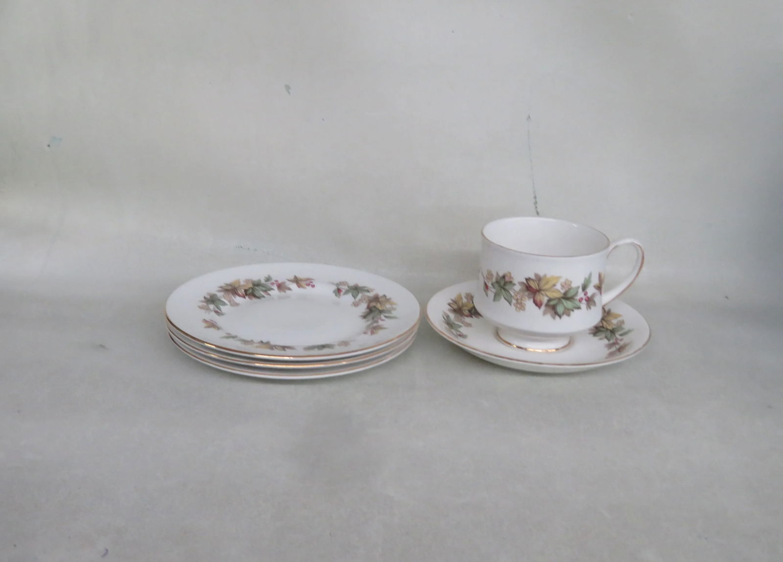 Royal Standard Lyndale England Tea Cup Saucer and 3 Dessert Plates - 7