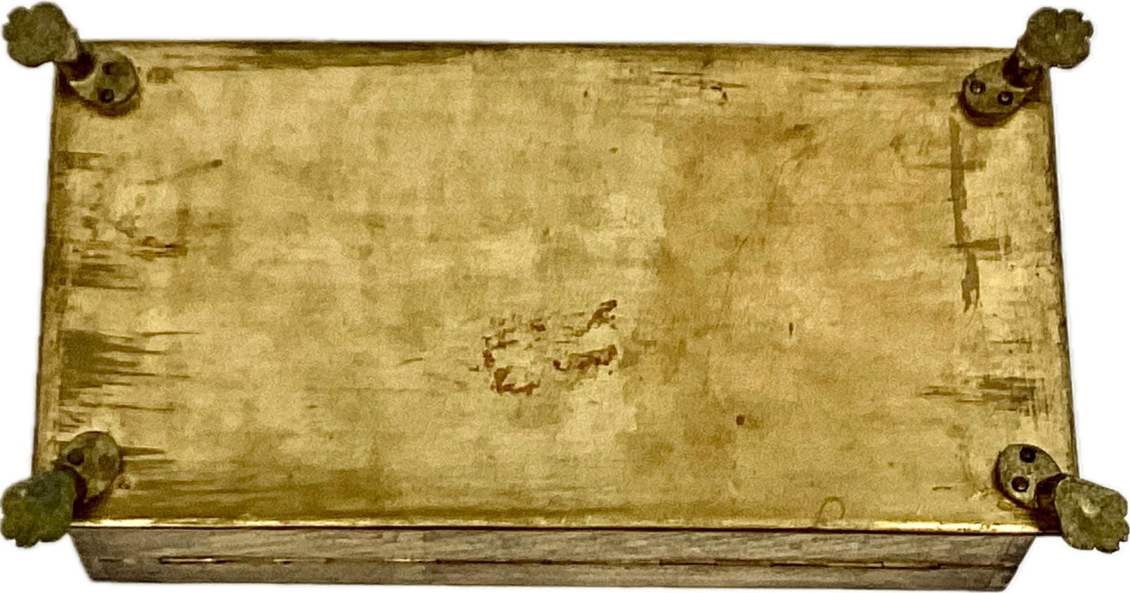 Florentine Handpainted Giltwood Trinket Box With Paw Feet - 11