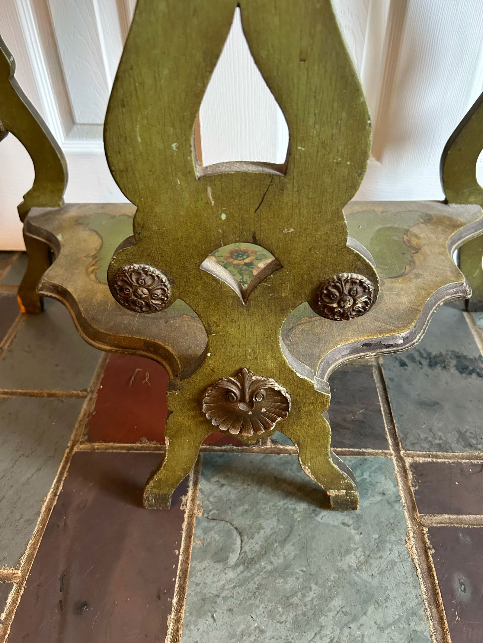 Vintage Hand Painted Two Tier Console Table - 6