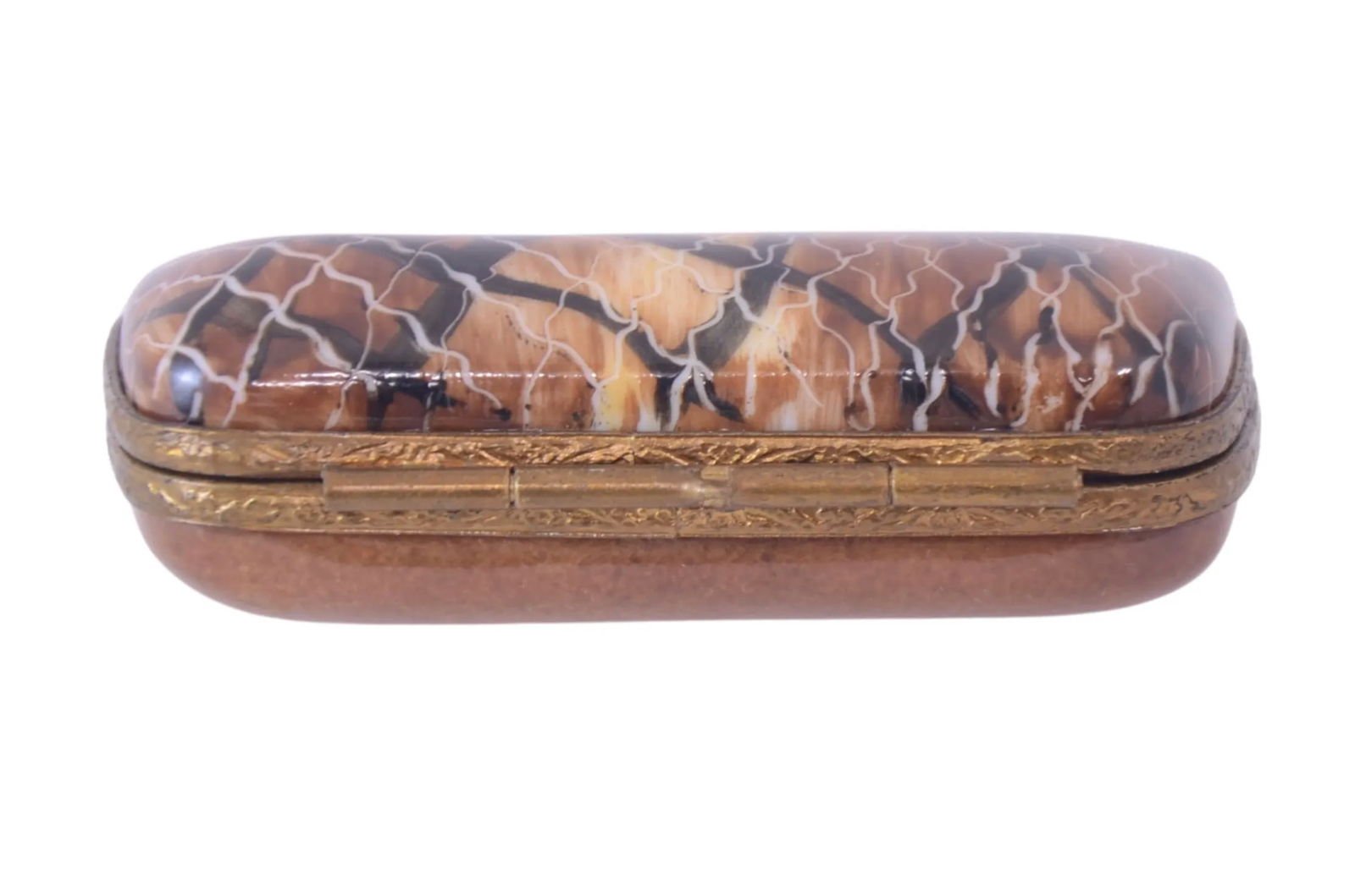 Limoges Snake Skin Glasses Case Trinket Box - 5