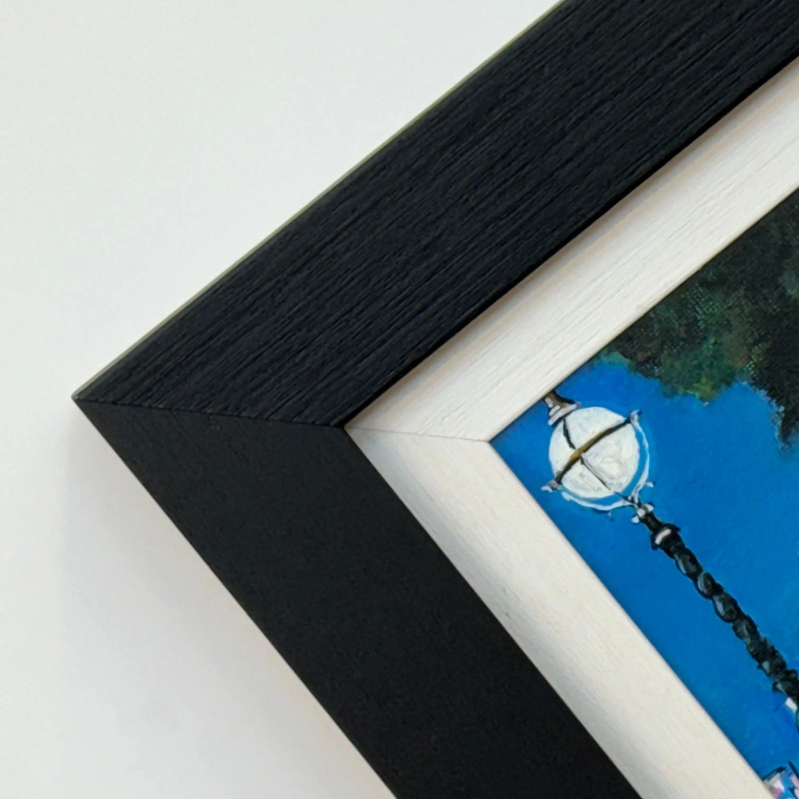 Angela Wakefield, Miniature Painting of Victoria Embankment London & St Pauls Cathedral at Night 2, - 6