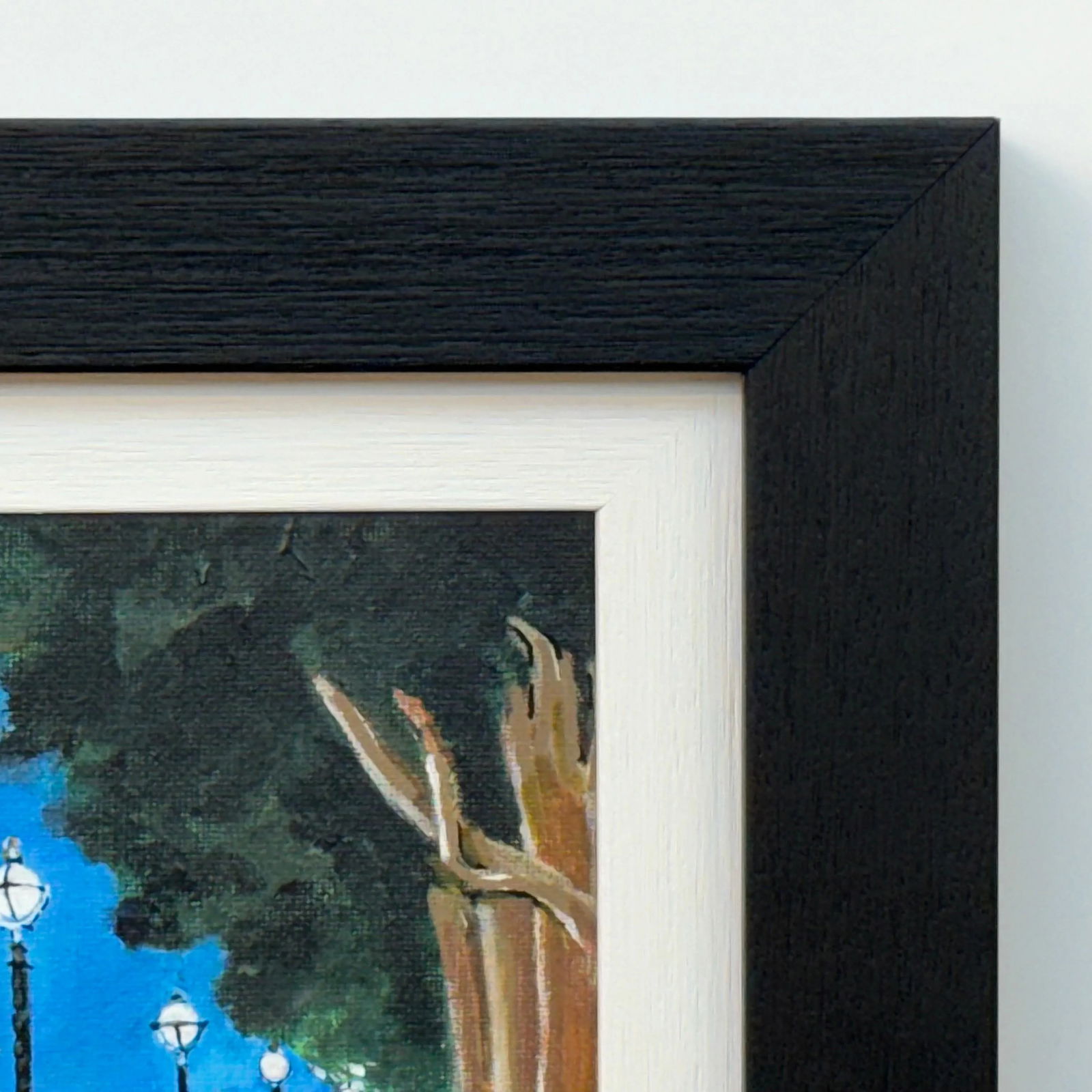 Angela Wakefield, Miniature Painting of Victoria Embankment London & St Pauls Cathedral at Night 2, - 7