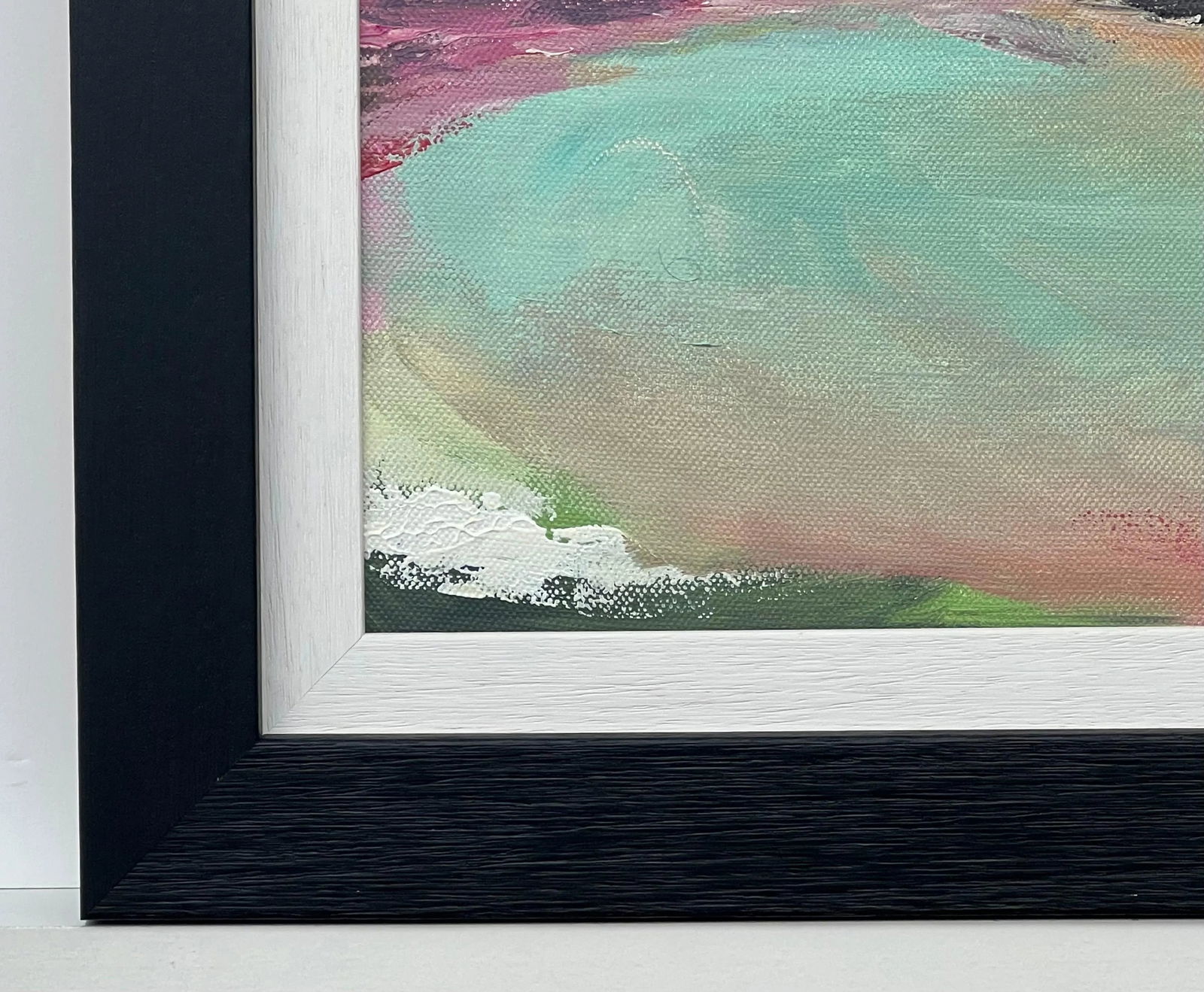 Abstract Landscape Seascape Painting With Pastel Shades by Contemporary Artist - 4