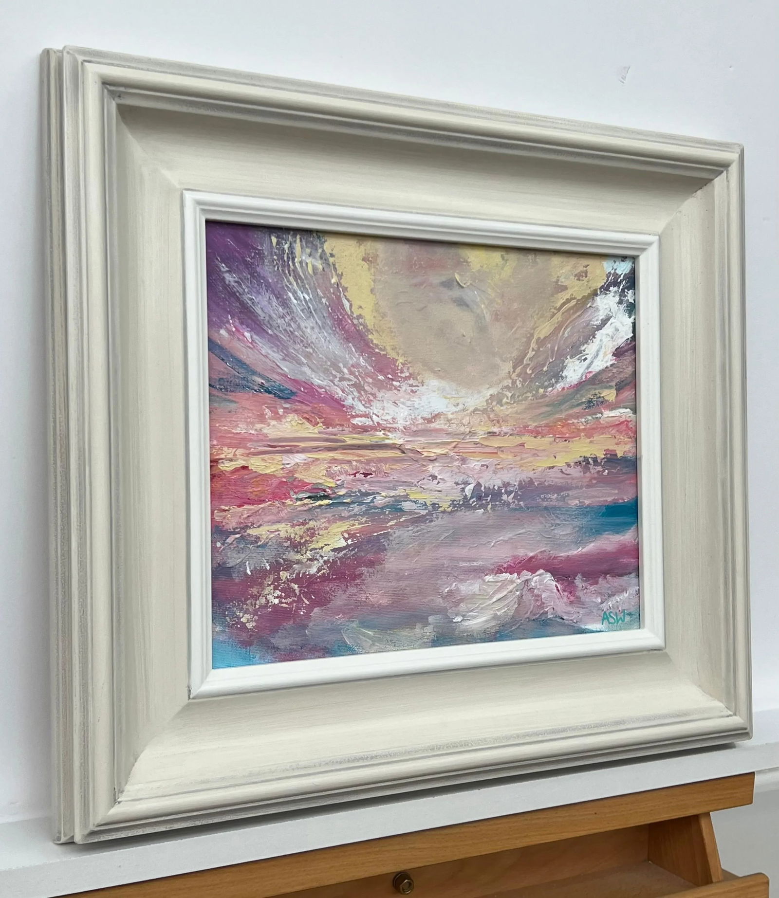 Radiant Dawn - Vibrant Abstract Sea Landscape Painting - Unique Original Art by British Contemporary - 2