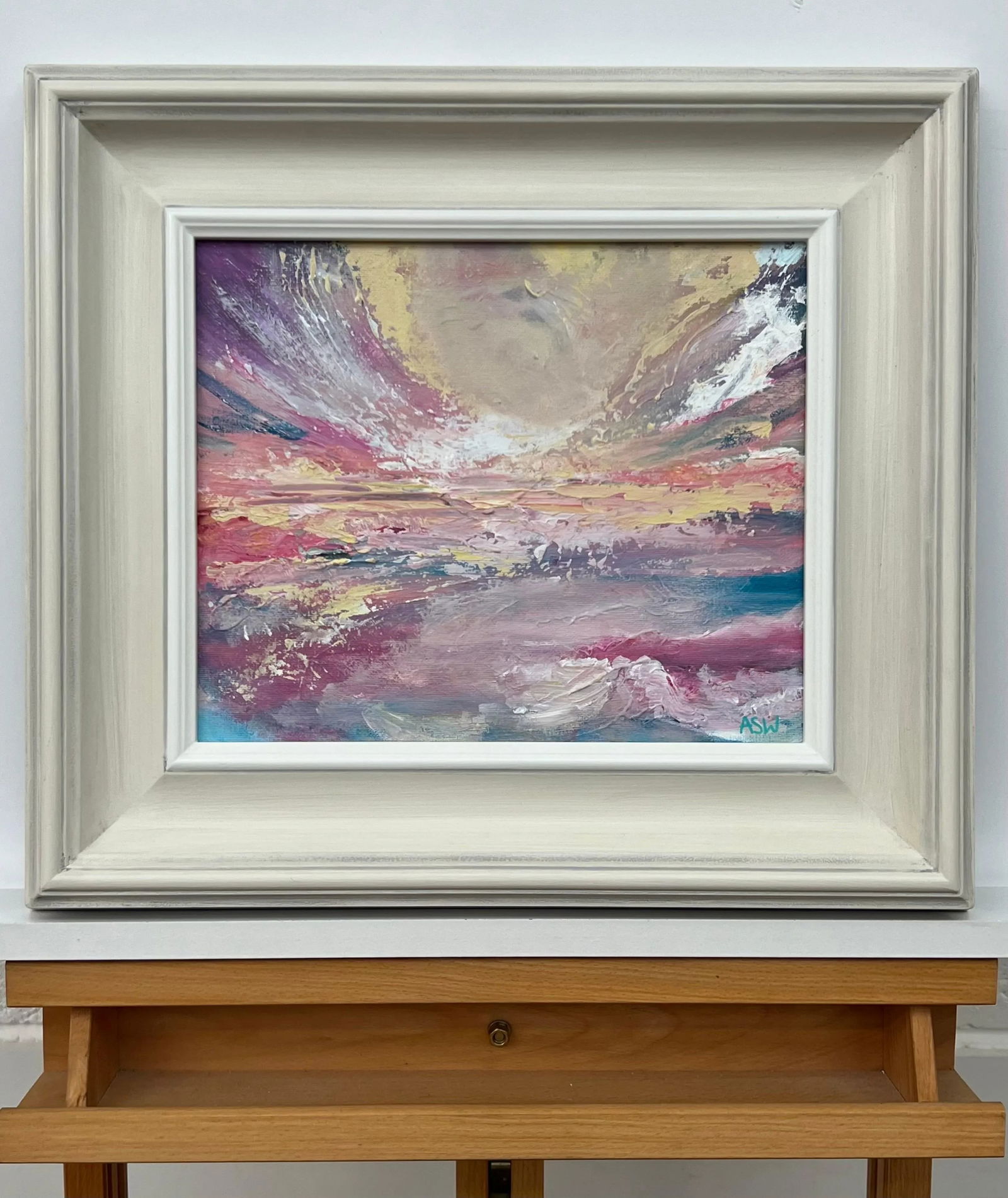 Radiant Dawn - Vibrant Abstract Sea Landscape Painting - Unique Original Art by British Contemporary - 3