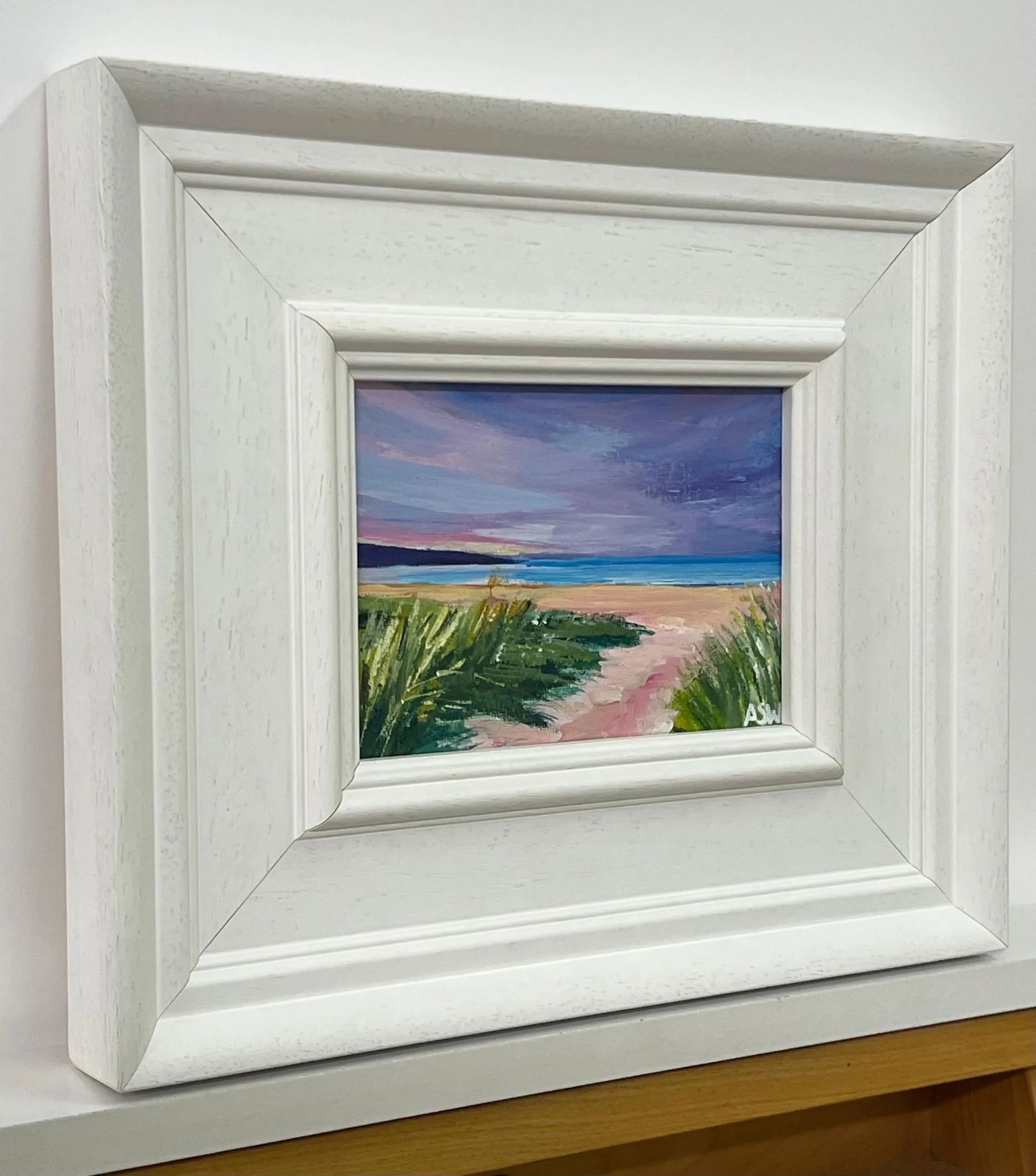 Miniature Beach Landscape of East Coast of Scottish Highlands by British Artist, 2022 - 2