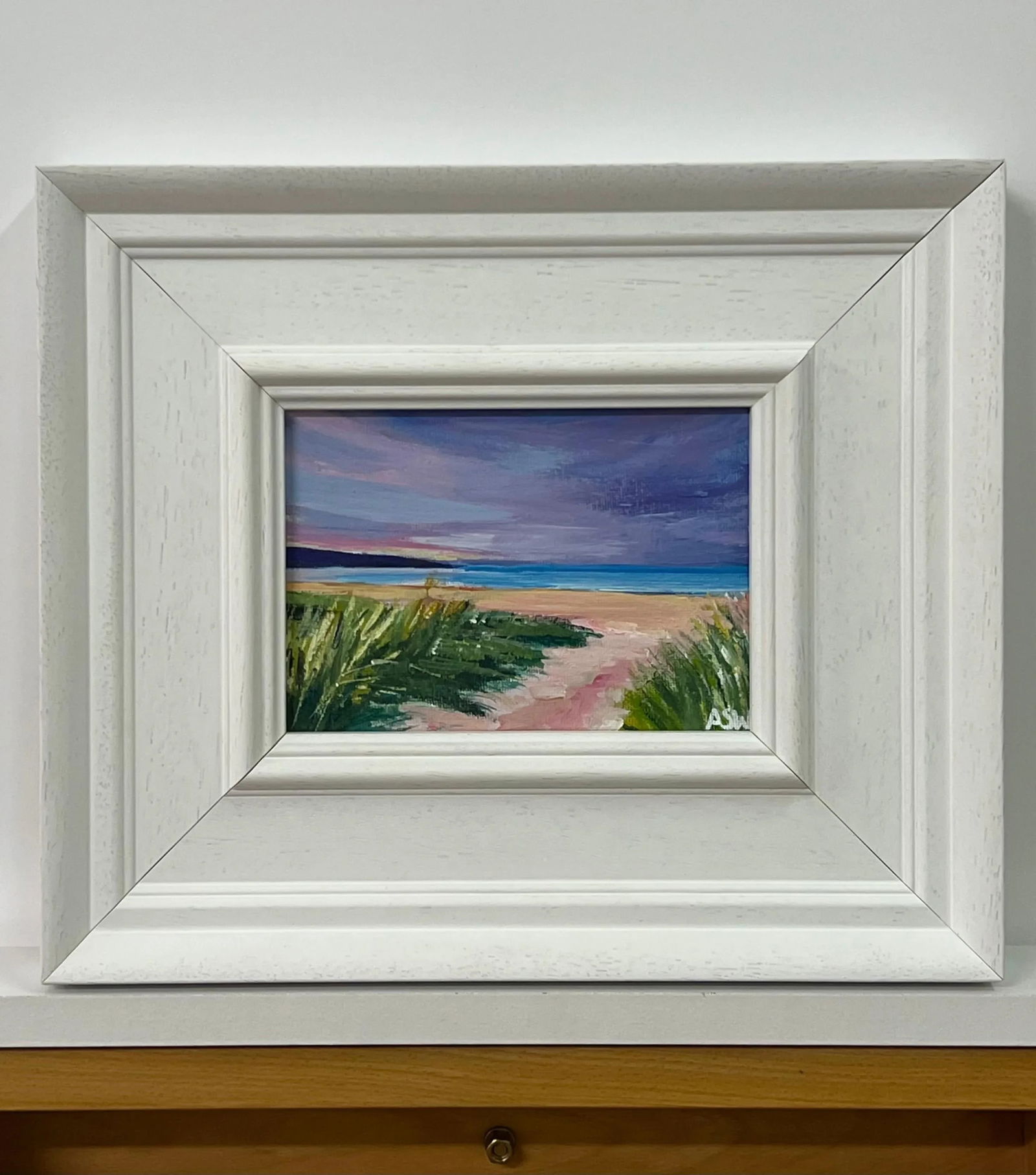 Miniature Beach Landscape of East Coast of Scottish Highlands by British Artist, 2022 - 3