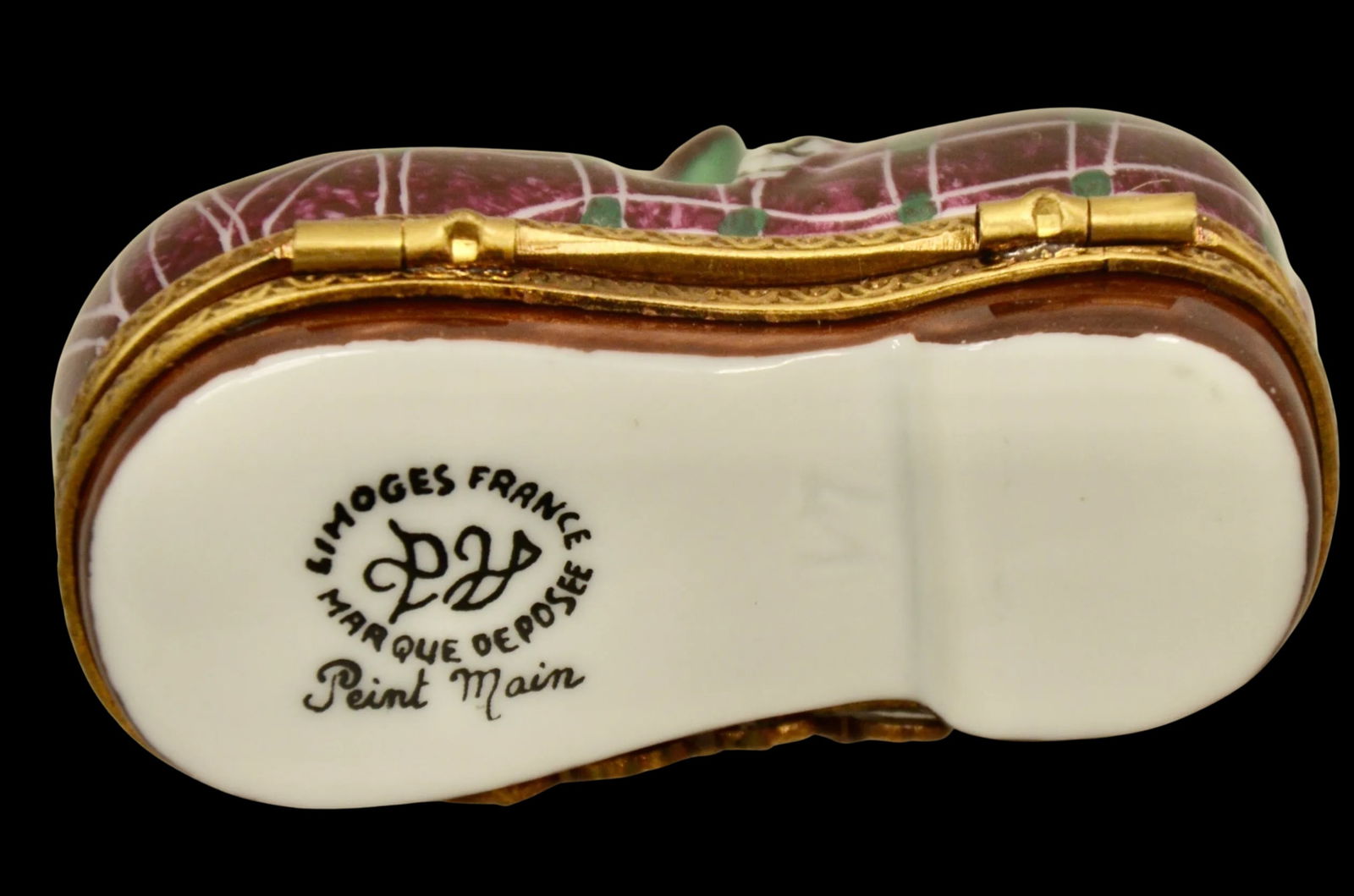 Limoges Kitten in Slipper Trinket Accent Box - 5