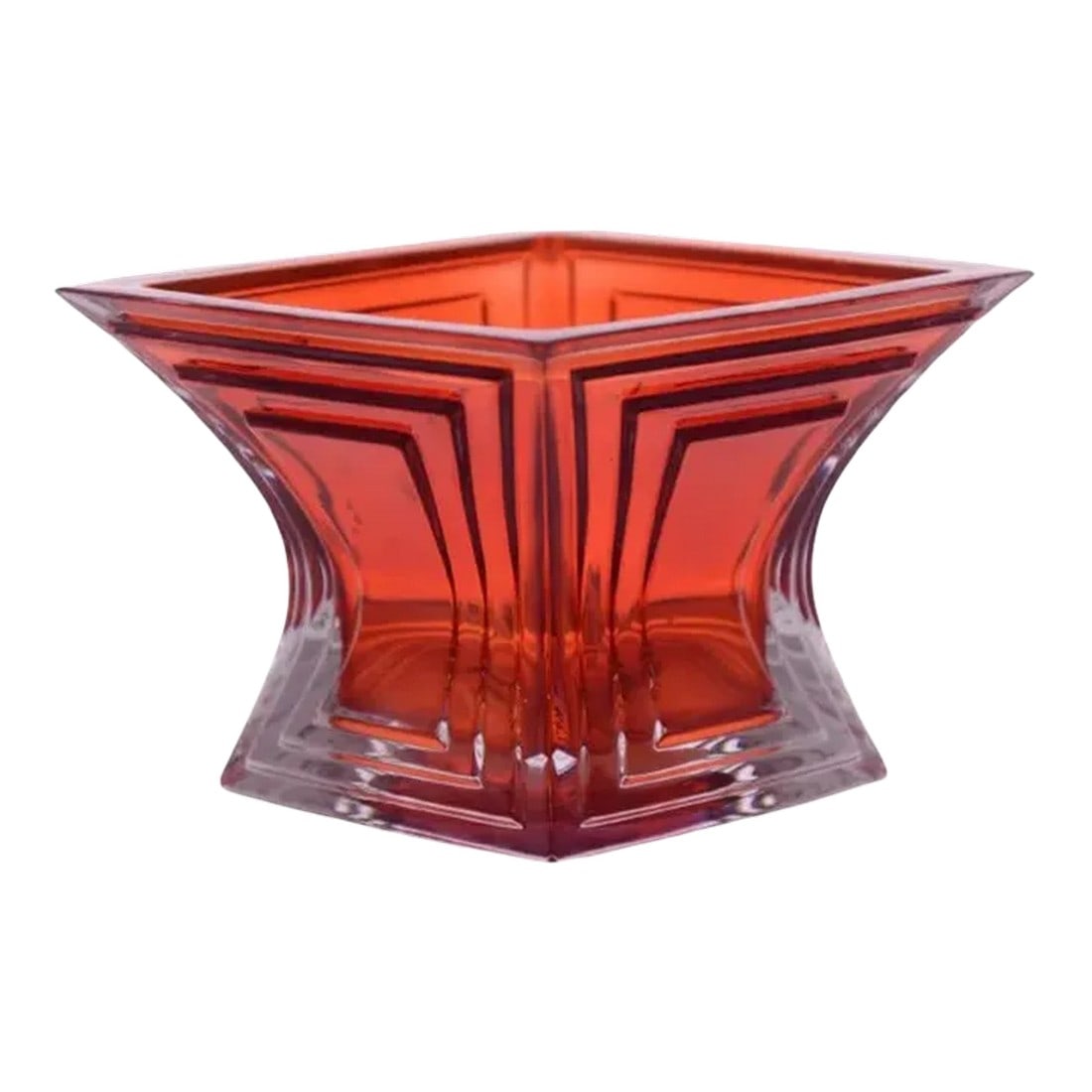 Red Mikasa Crystal Candle Holder (1 of 2)