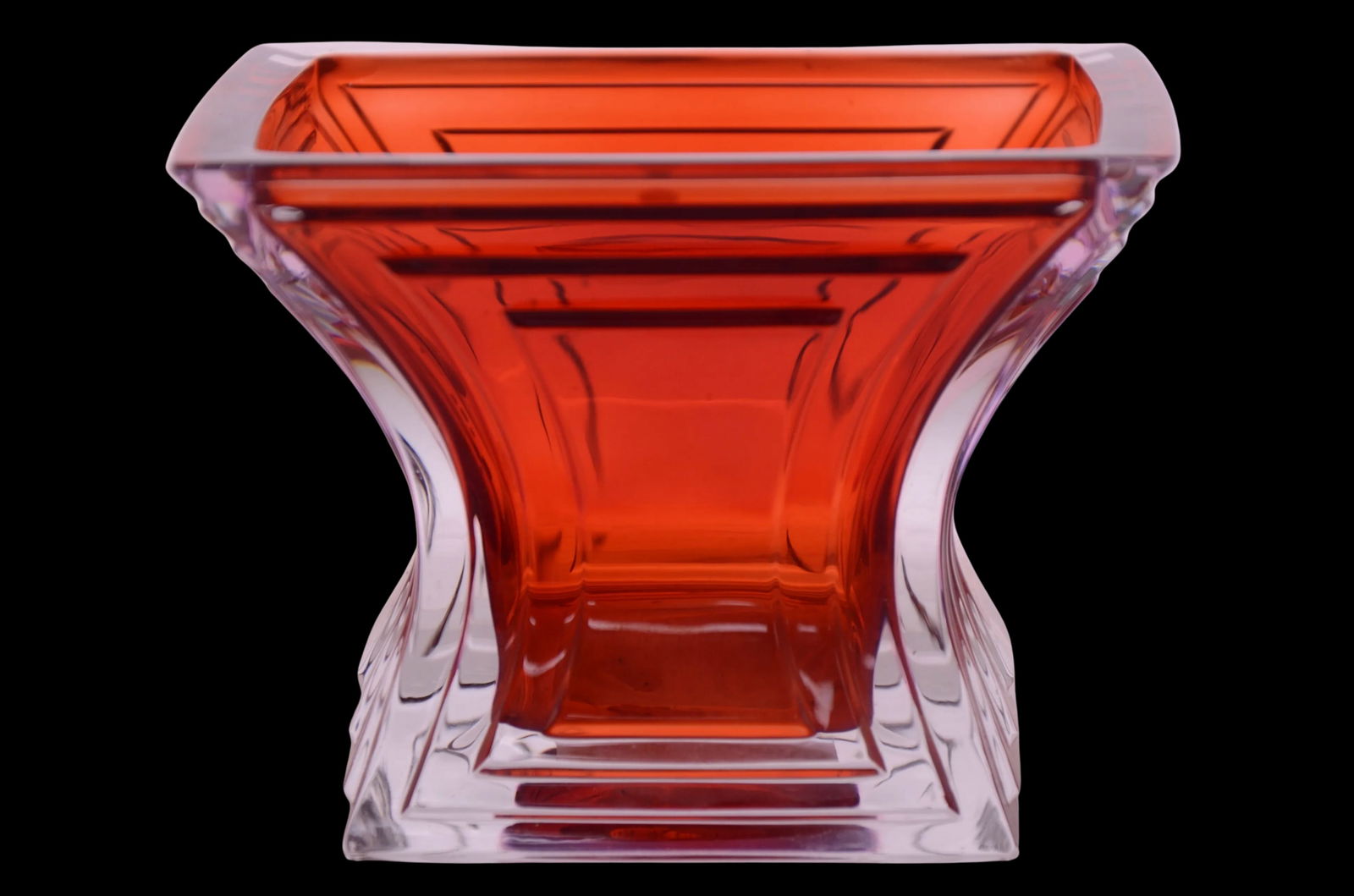 Red Mikasa Crystal Candle Holder - 2