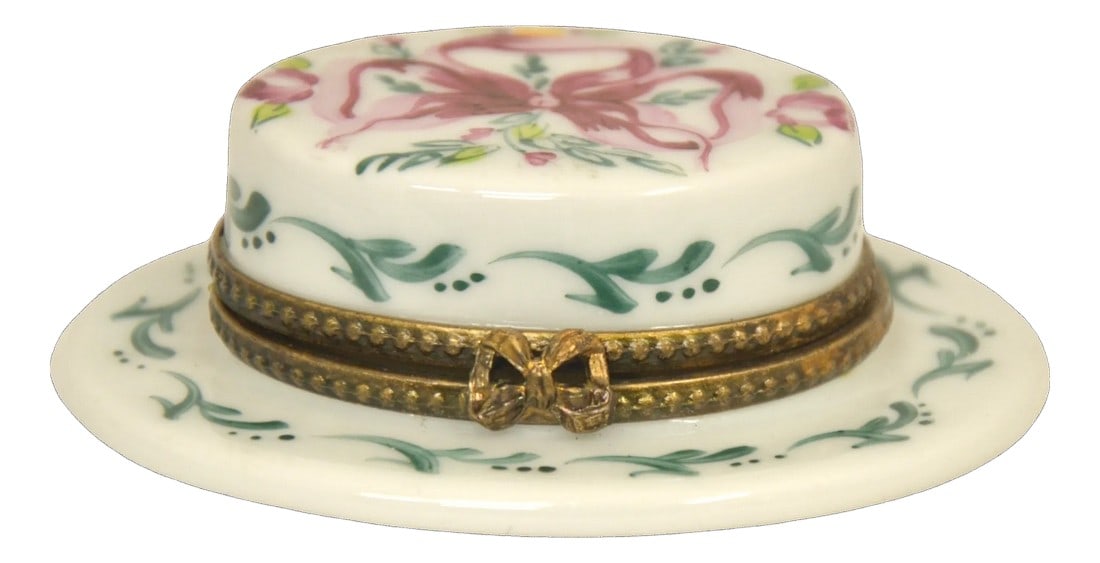 Limoges Flowered Hat Accent Box (1 of 4)