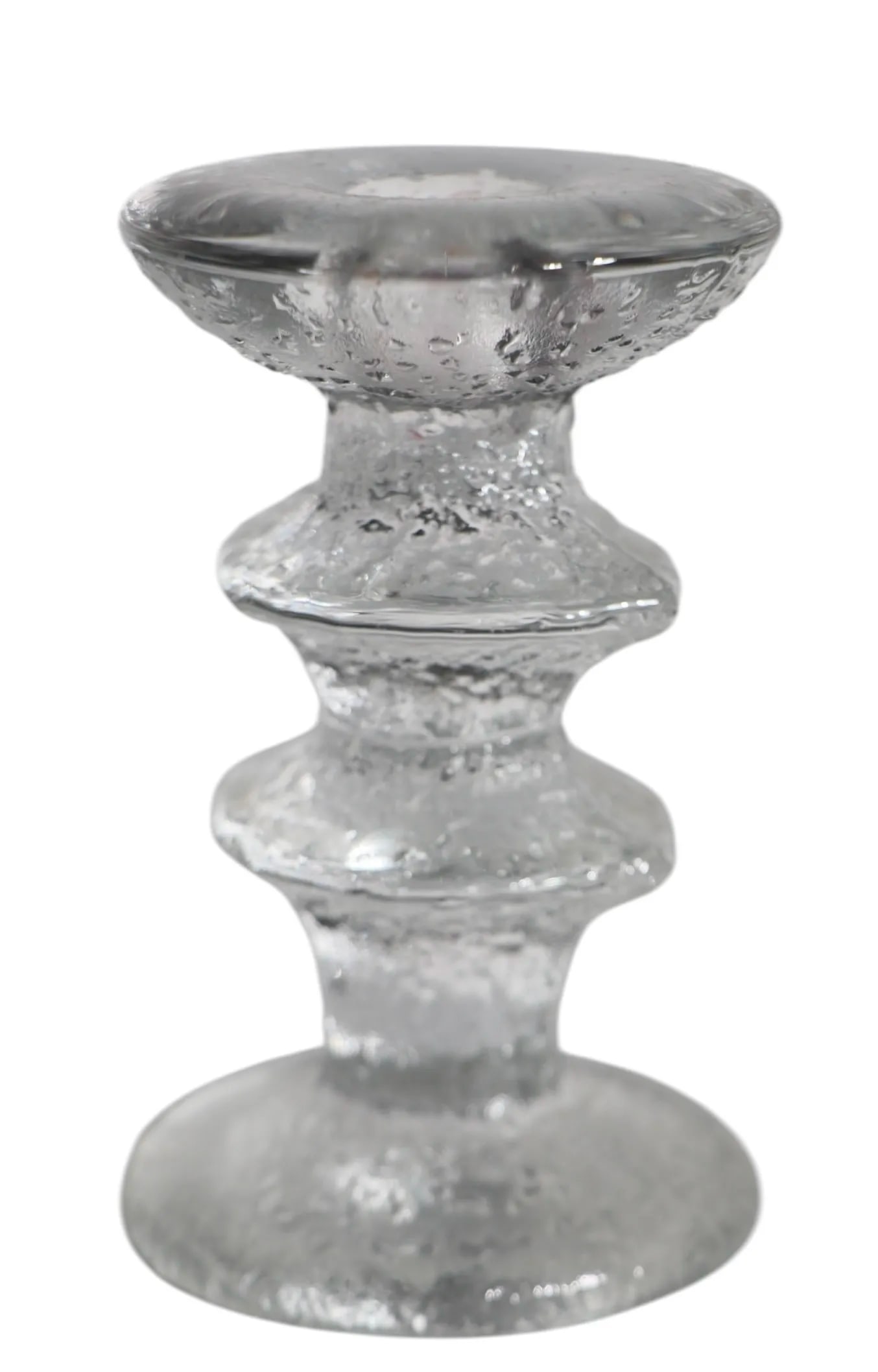 Pr. Iittala Festivo Glass Candlesticks by Timo Sarpaneva Signed Ts Circa 1960's - 3