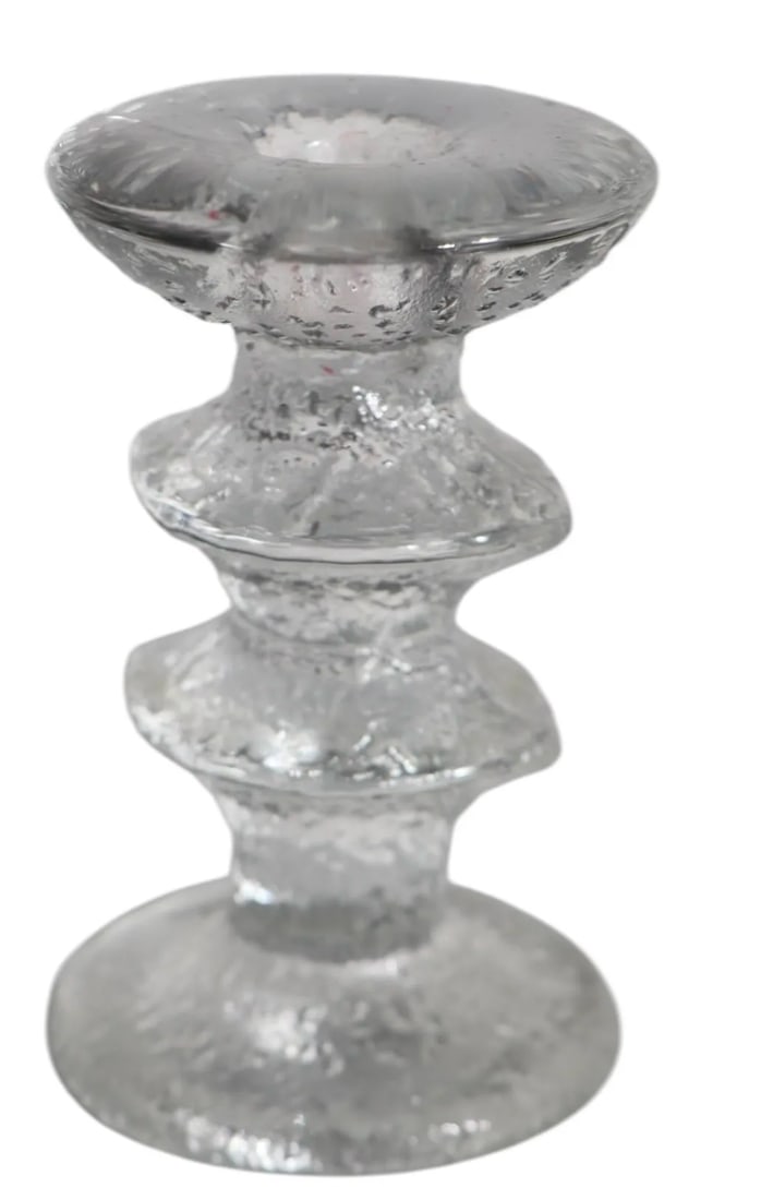 Pr. Iittala Festivo Glass Candlesticks by Timo Sarpaneva Signed Ts Circa 1960's - 7