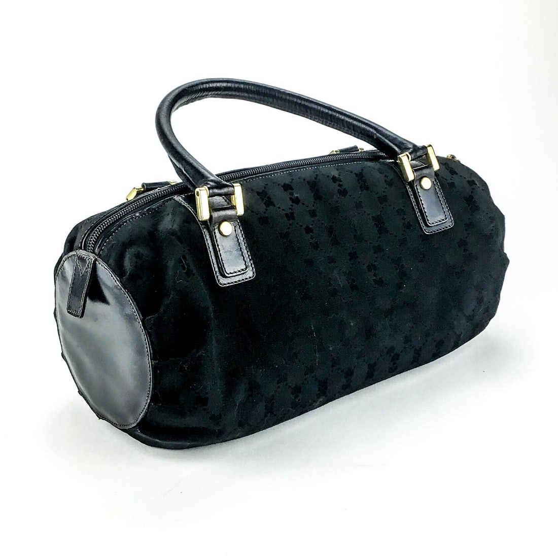 Nina Ricci Signature Canvas Top Handle Boston Bowling Bag - 3