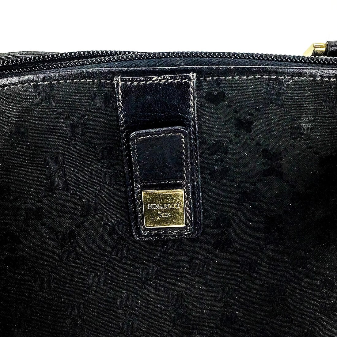 Nina Ricci Signature Canvas Top Handle Boston Bowling Bag - 6