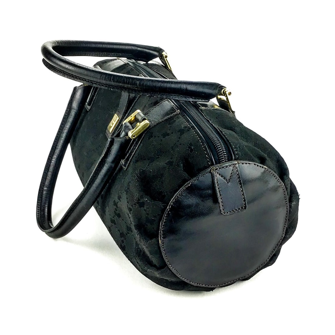 Nina Ricci Signature Canvas Top Handle Boston Bowling Bag - 7